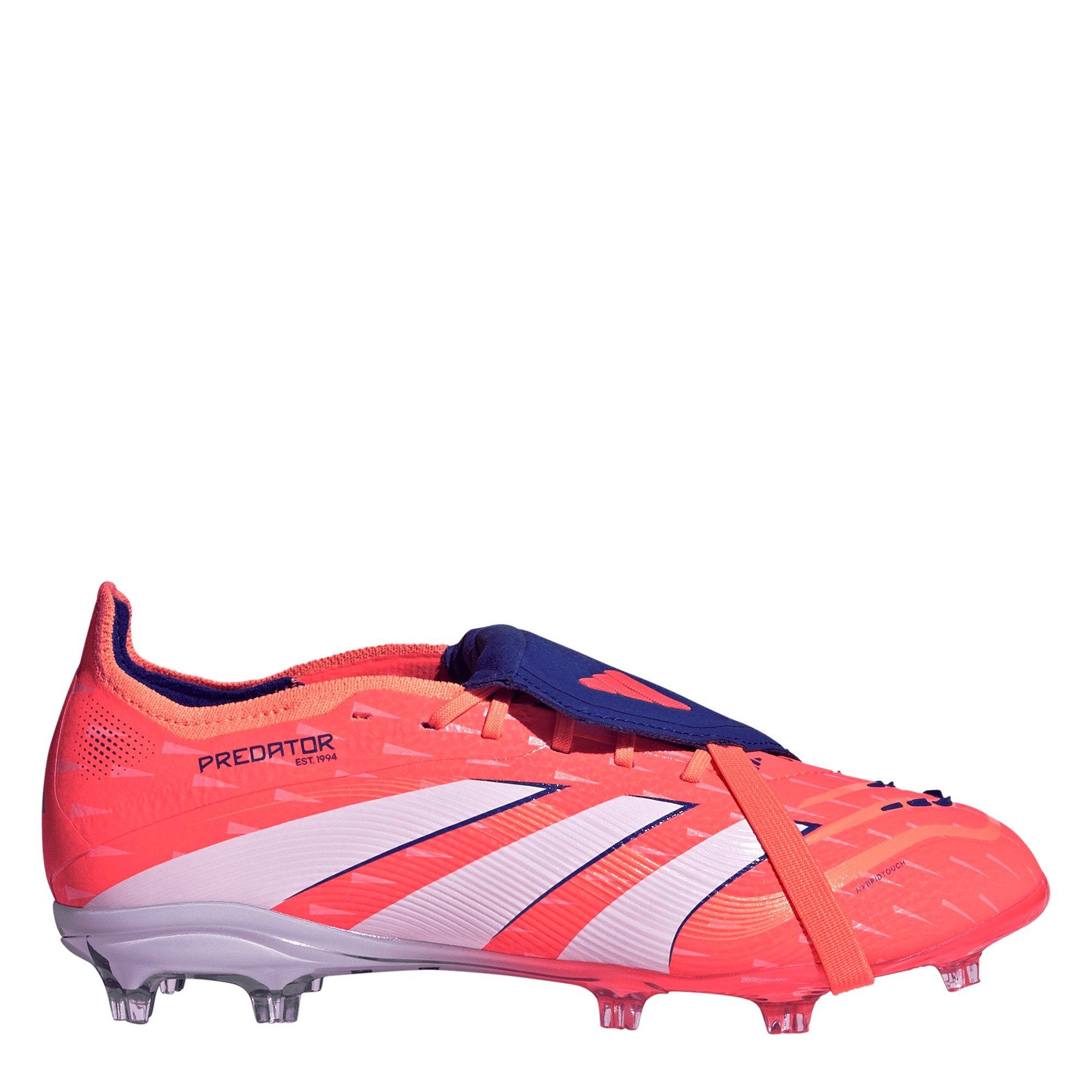Adidas Boys Predator Elite Fold-Over Tongue Childrens Firm Ground Football Boots - Orange/White - 1 (33)