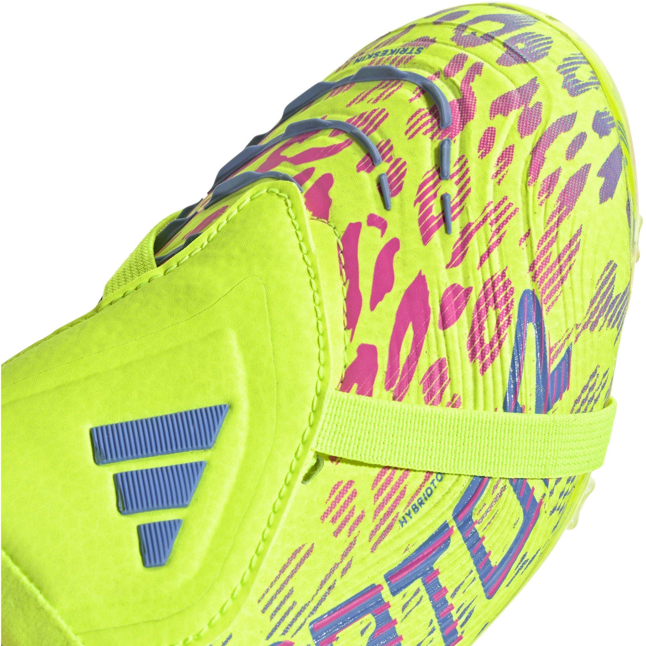 Yellow/Pink - adidas - Predator Elite Fold-Over Tongue Childrens Firm Ground Football Boots - 7