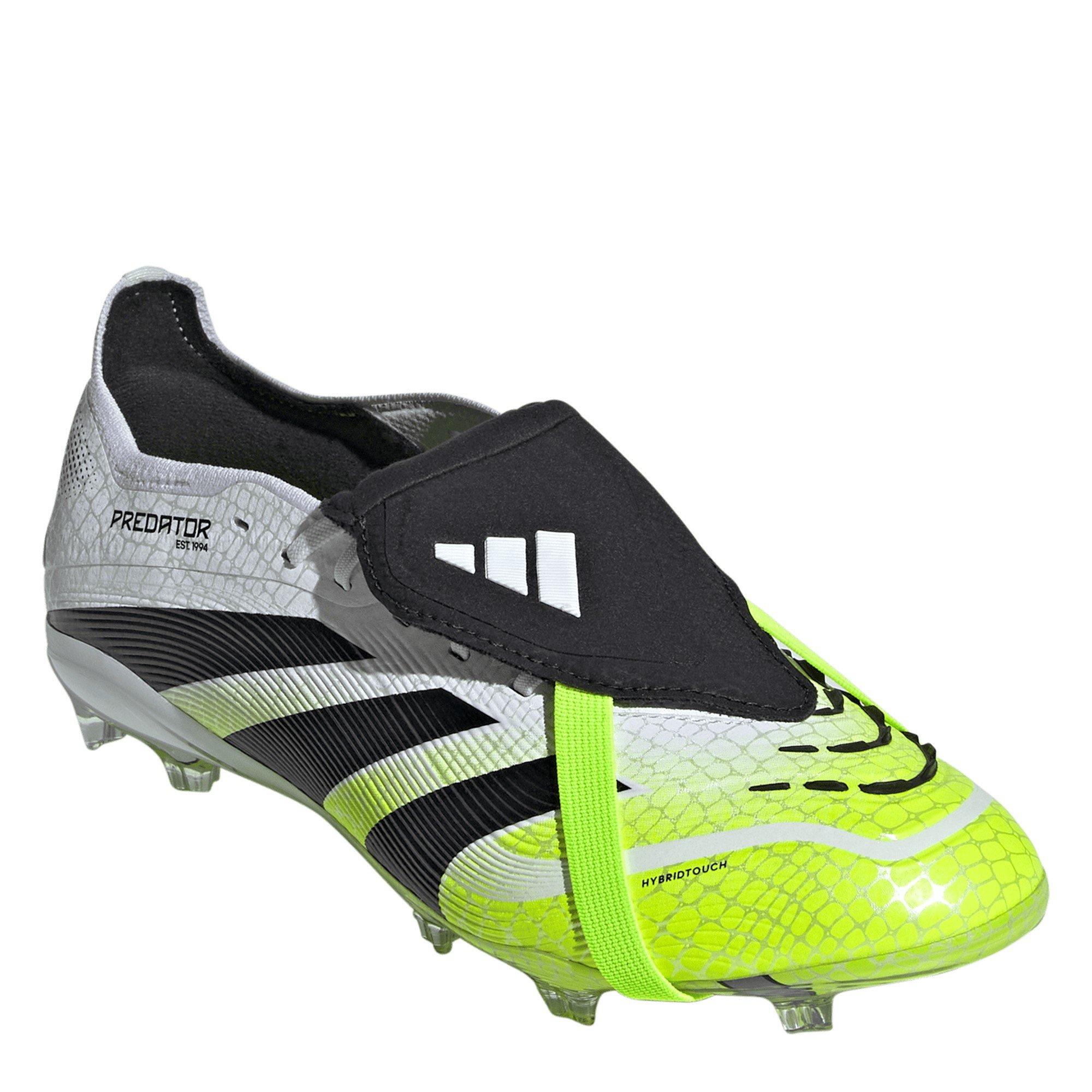 White/Blk/Lemon - adidas - Predator Elite Fold-Over Tongue Childrens Firm Ground Football Boots - 3