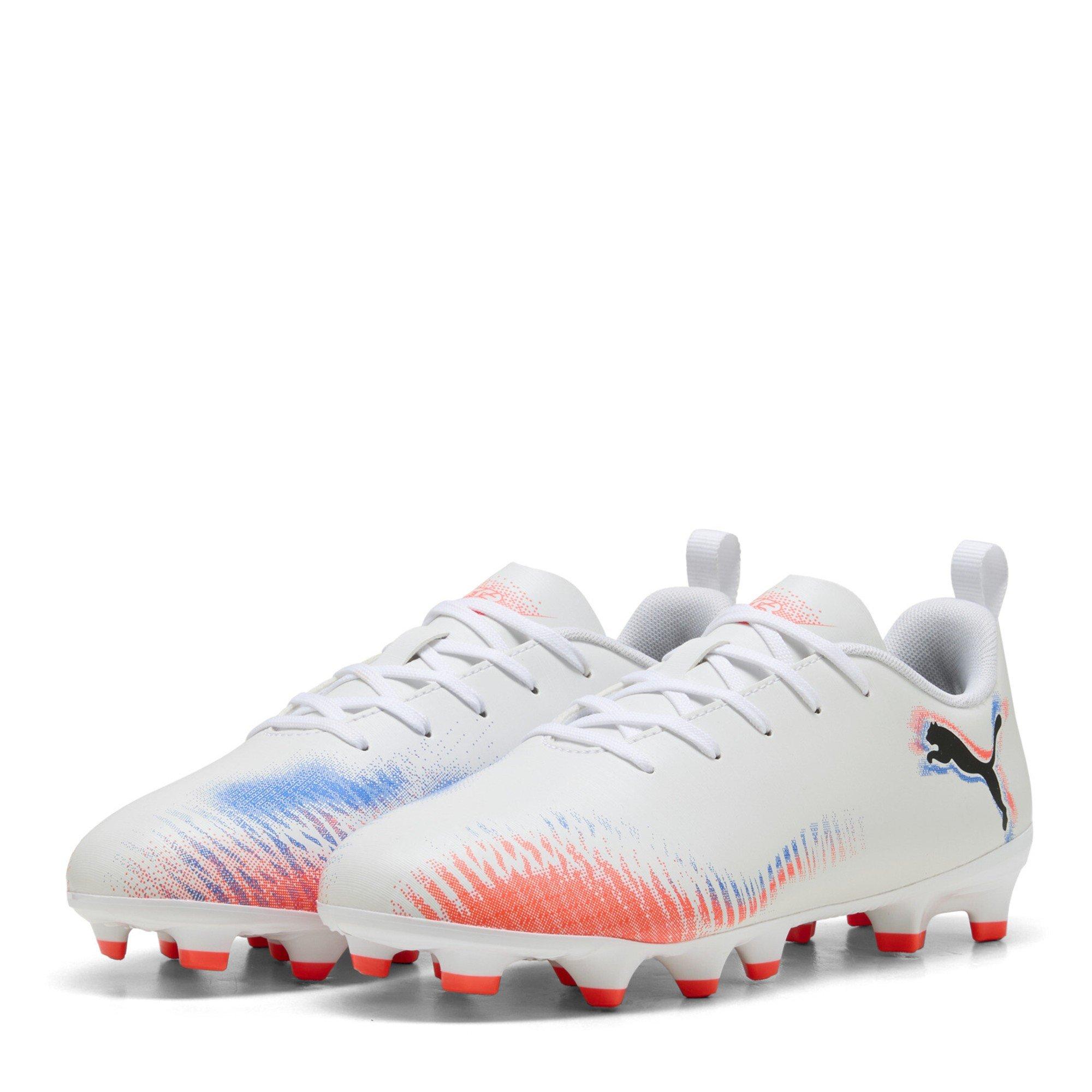 Puma  Kids ' Future 8 Play Firm Ground Football Boots - Wht-Blk-Glw Red - C11 (29)