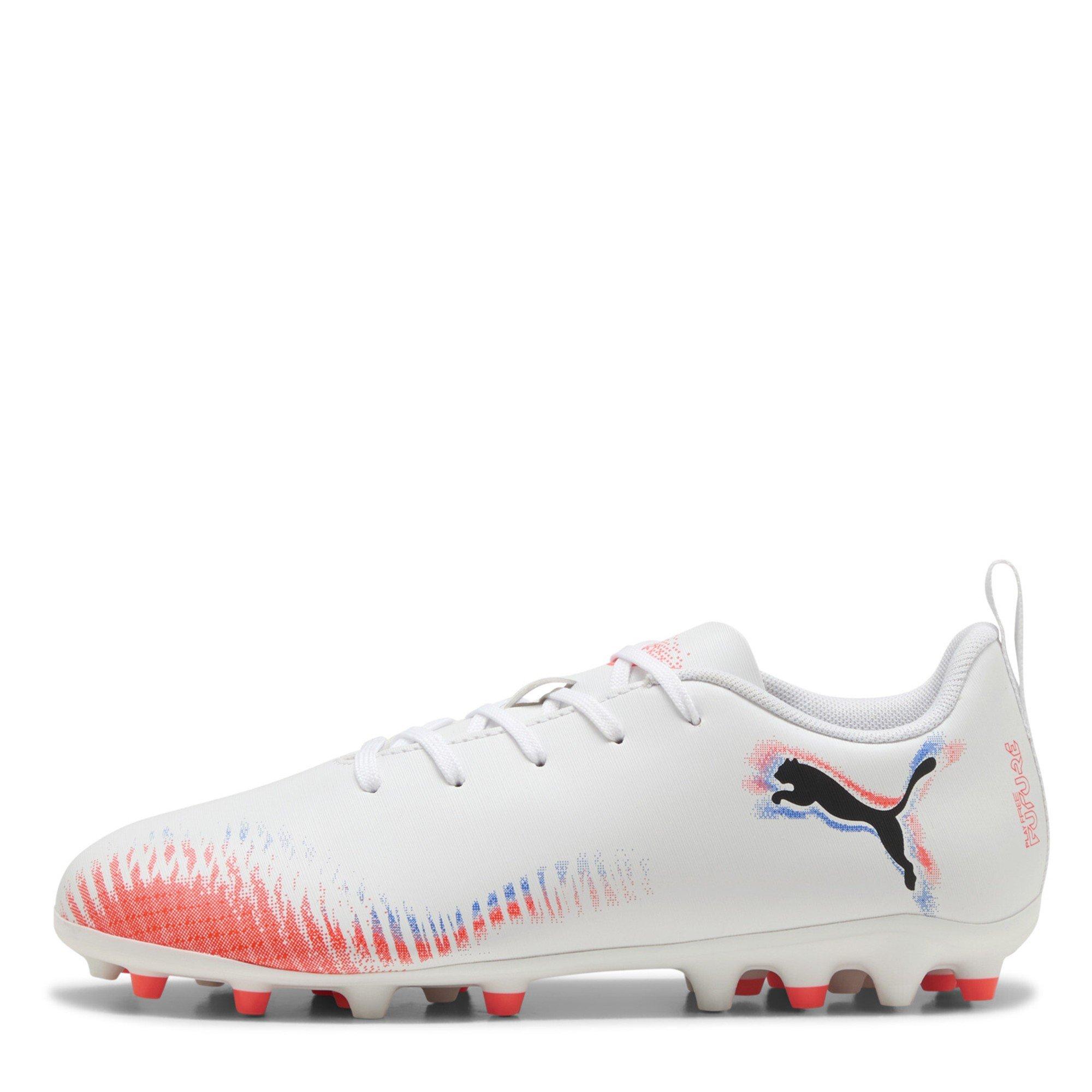Wht-Blk-Glw Red - Puma - Unisex Kids' Future 8 Play MG Firm Ground Football Boots - 2