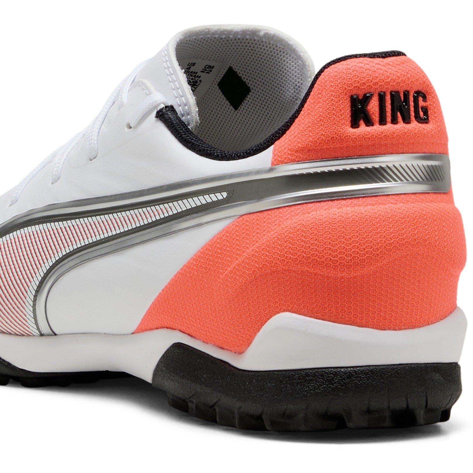 White-Glowing - Puma - Unisex Kids' King Match Astro Turf Football Boots - 5