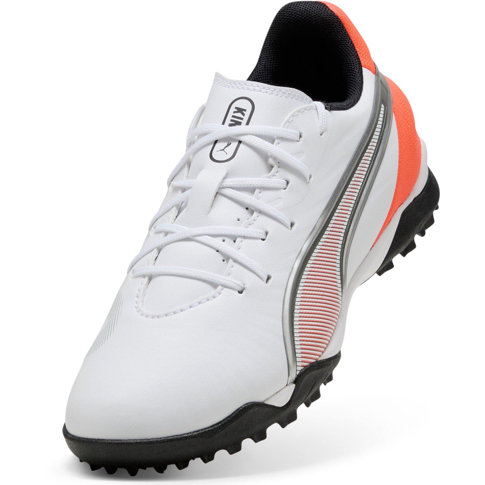 White-Glowing - Puma - Unisex Kids' King Match Astro Turf Football Boots - 6
