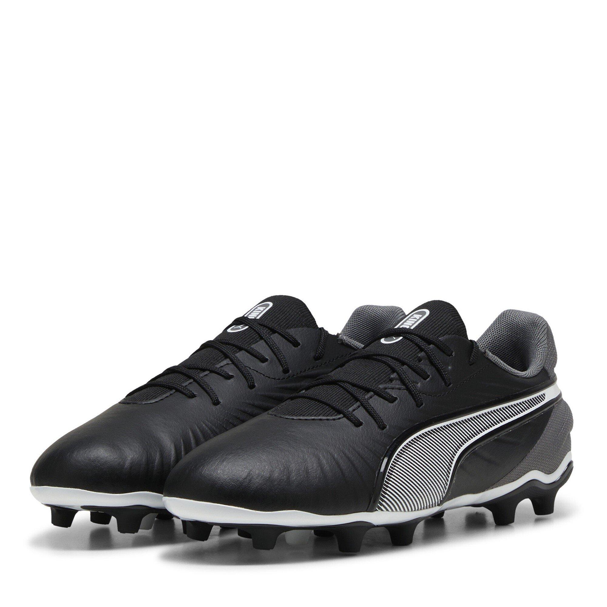 Puma  Kids King Match Fg/Ag Jr Firm Ground Football Boots - Blk-Wh-Cdgray - C11 (29)