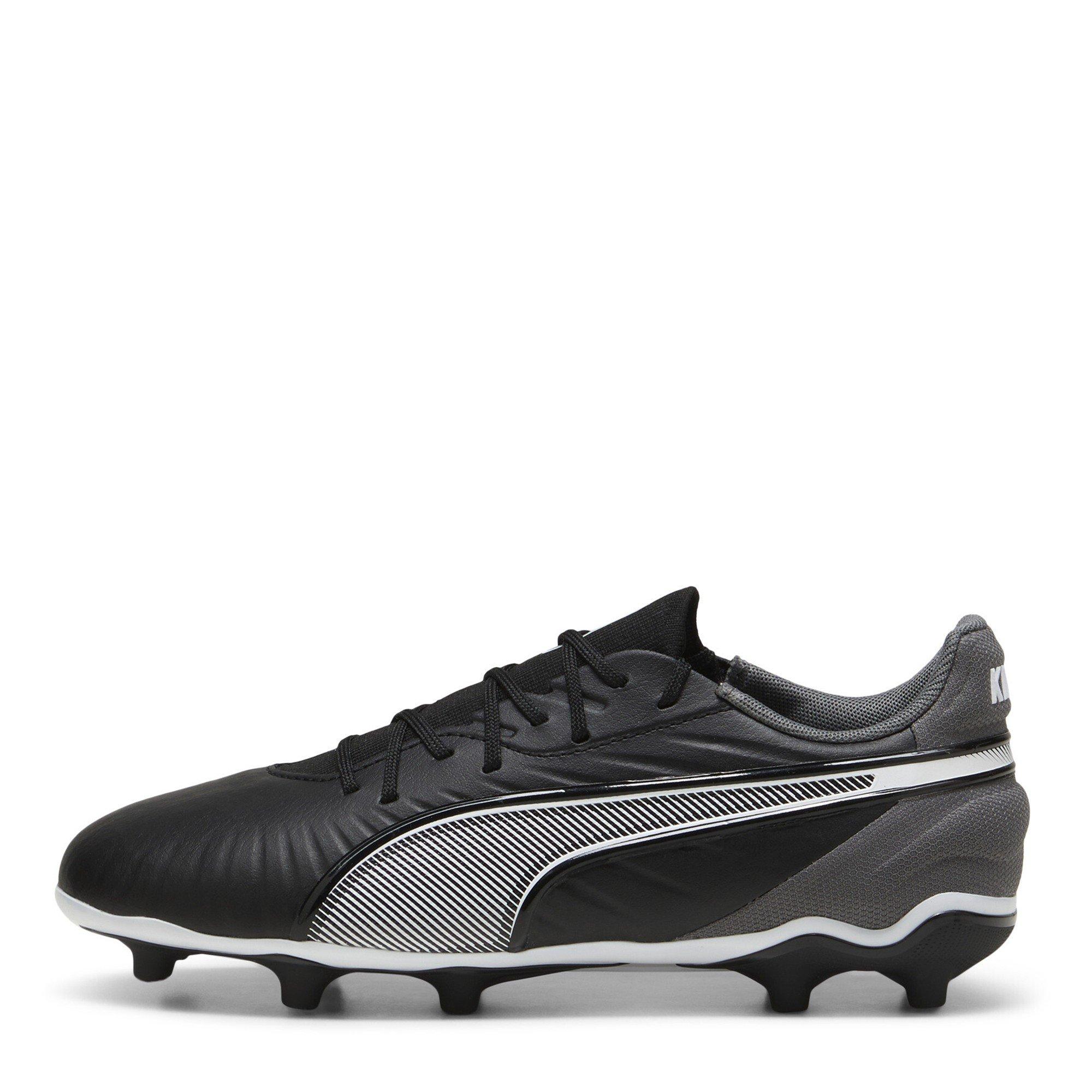 Blk-Wh-CDGray - Puma - Puma King Match Fg/Ag Jr Firm Ground Football Boots Unisex Kids - 2