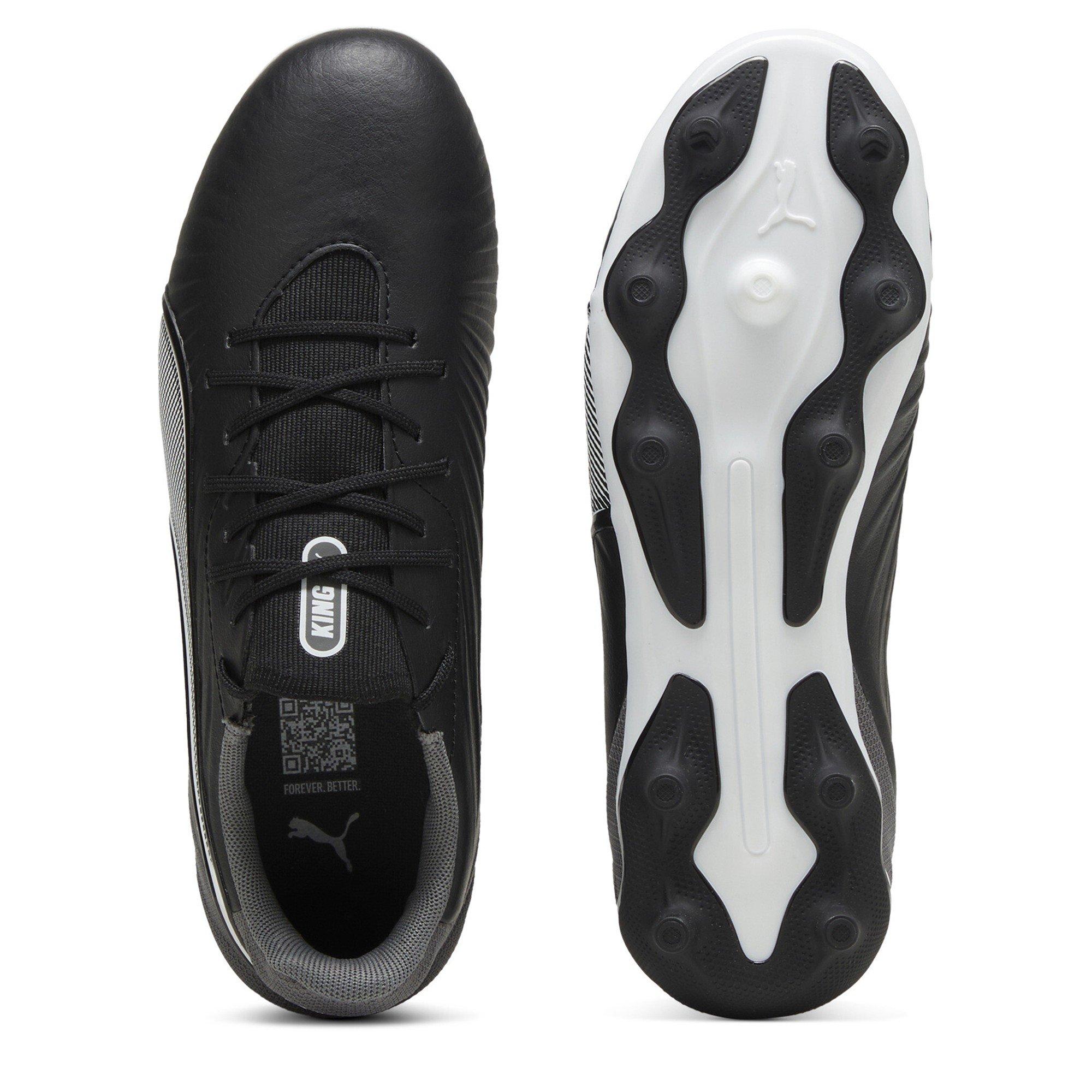 Blk-Wh-CDGray - Puma - Puma King Match Fg/Ag Jr Firm Ground Football Boots Unisex Kids - 3