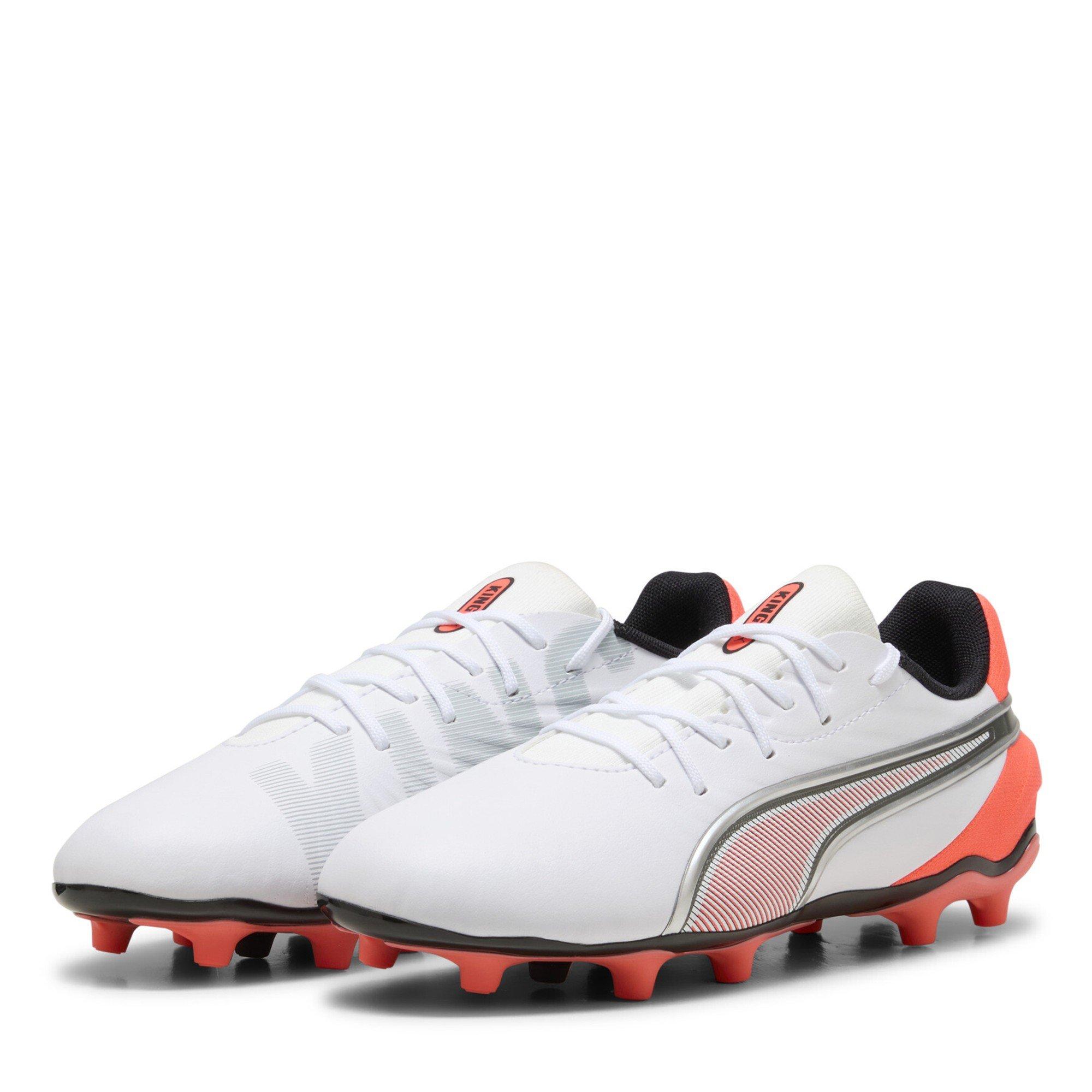 WhGlRed BlkSil - Puma - Unisex Kids' King Match Firm Ground Football Boots - 1