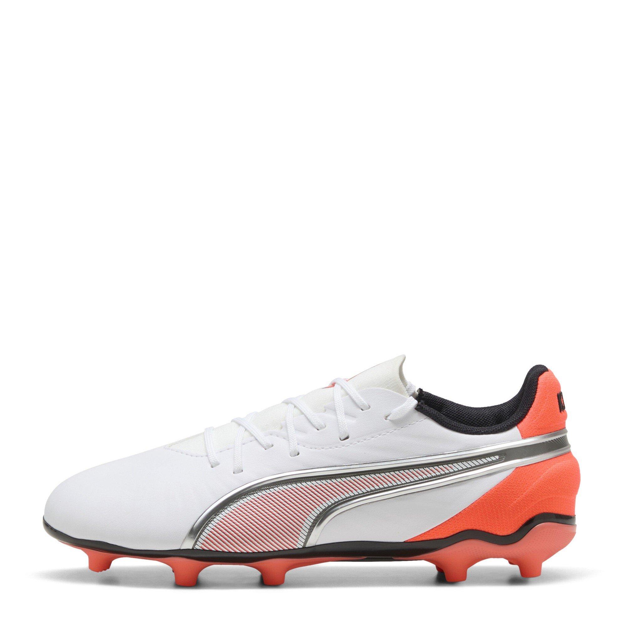 WhGlRed BlkSil - Puma - Unisex Kids' King Match Firm Ground Football Boots - 2