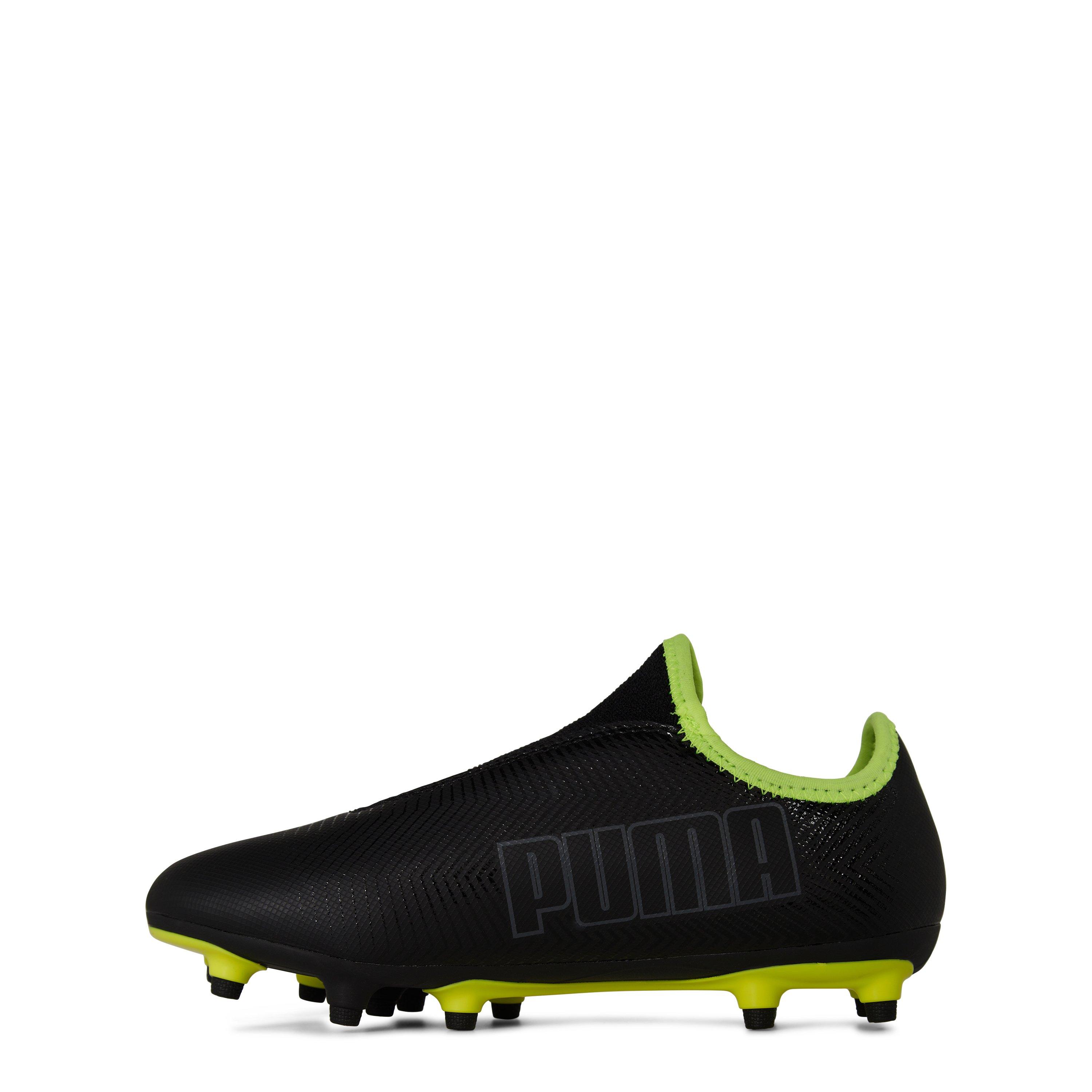 Black/FluYellow - Puma - Finesse Laceless FG Football Boots Childrens - 2