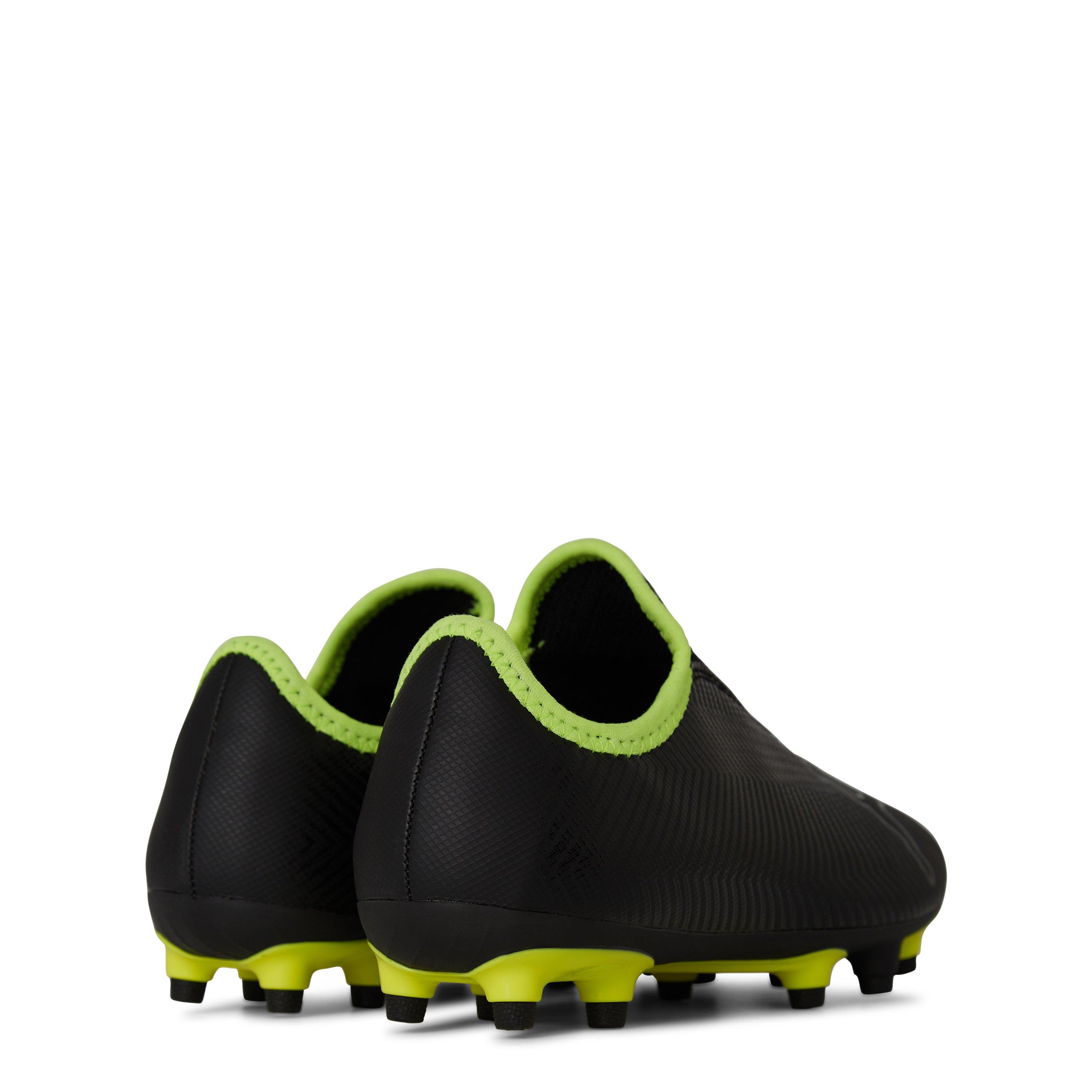 Black/FluYellow - Puma - Finesse Laceless FG Football Boots Childrens - 5