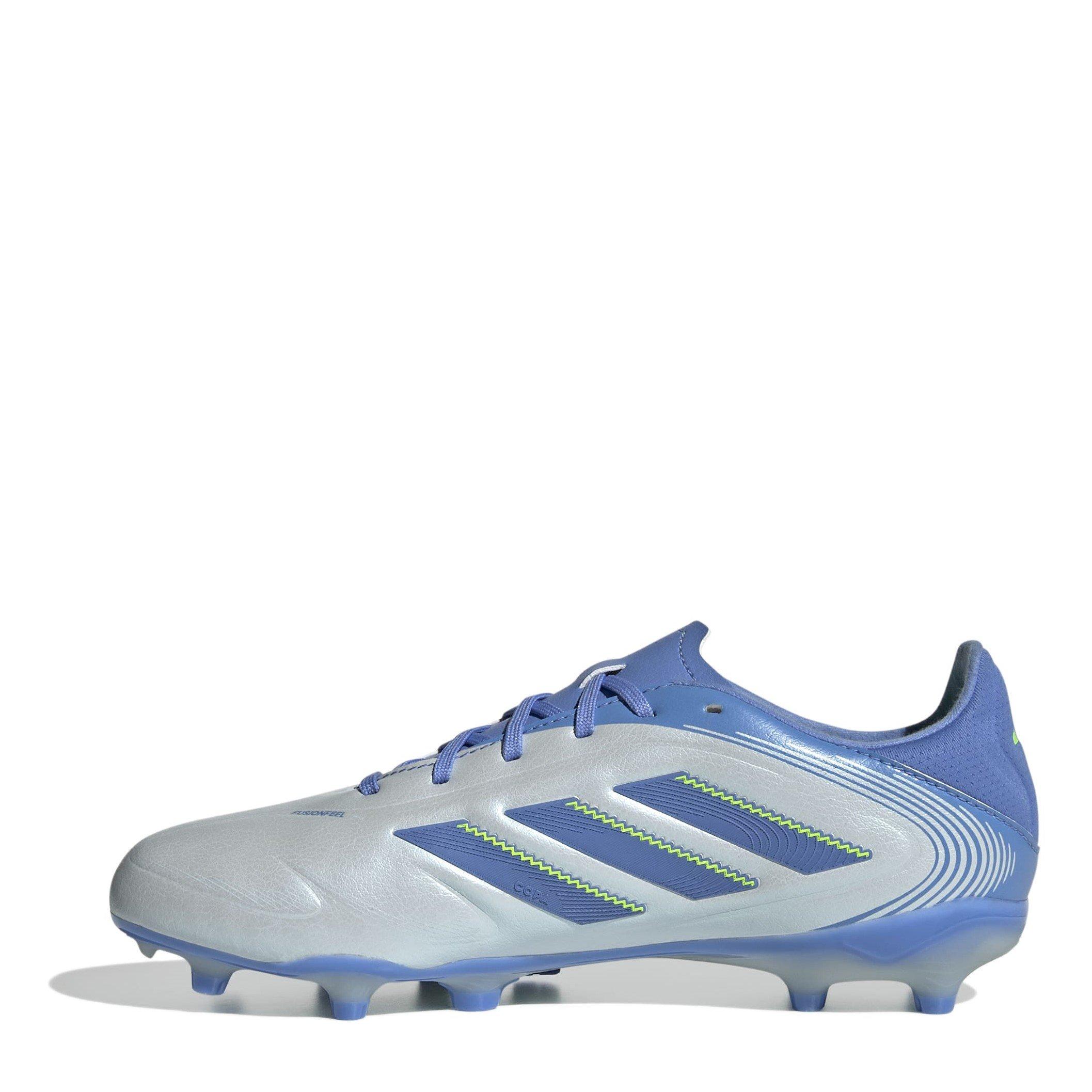Halo Blue/Lemon - adidas - Kids' Copa League Firm Ground Football Boot - 2