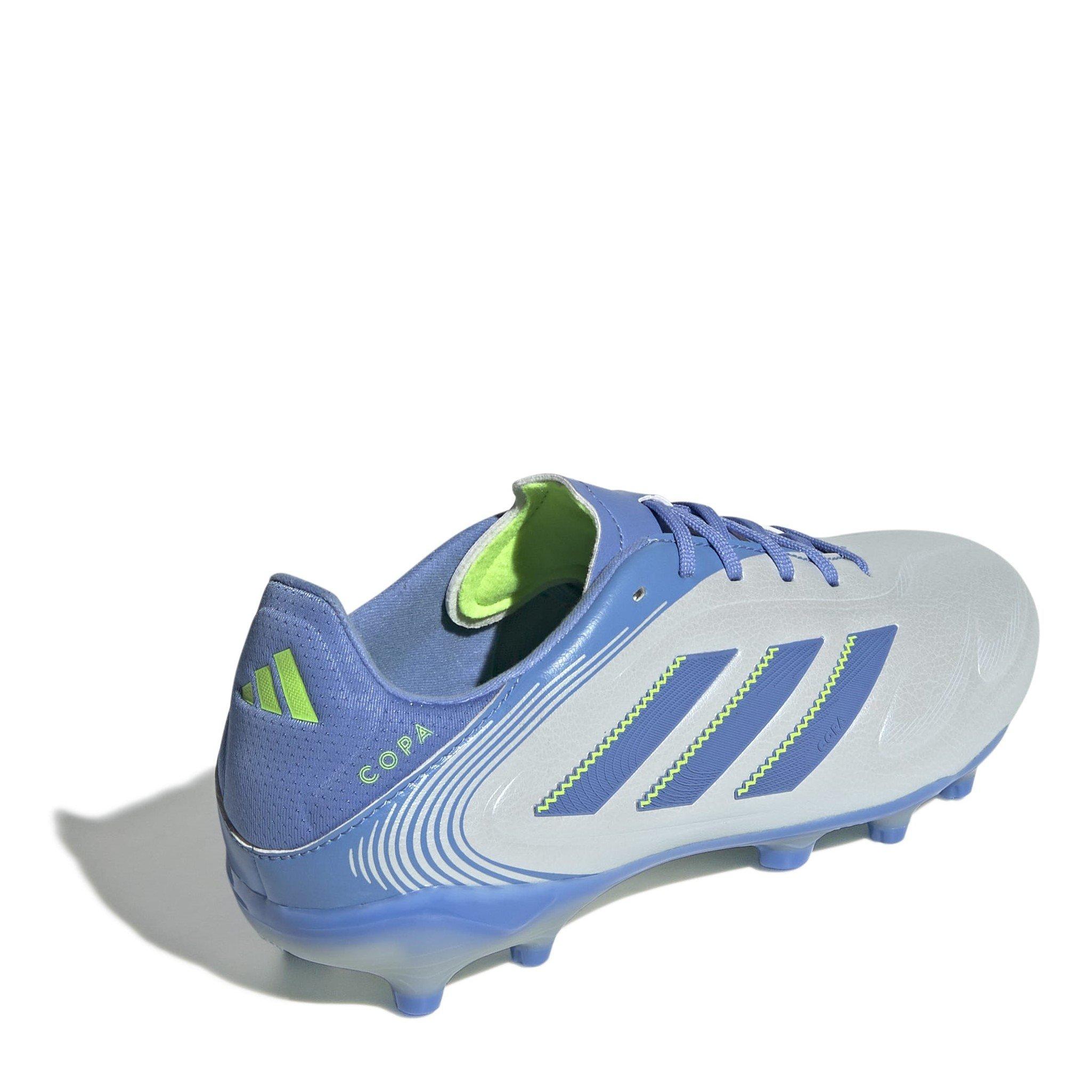 Halo Blue/Lemon - adidas - Kids' Copa League Firm Ground Football Boot - 4