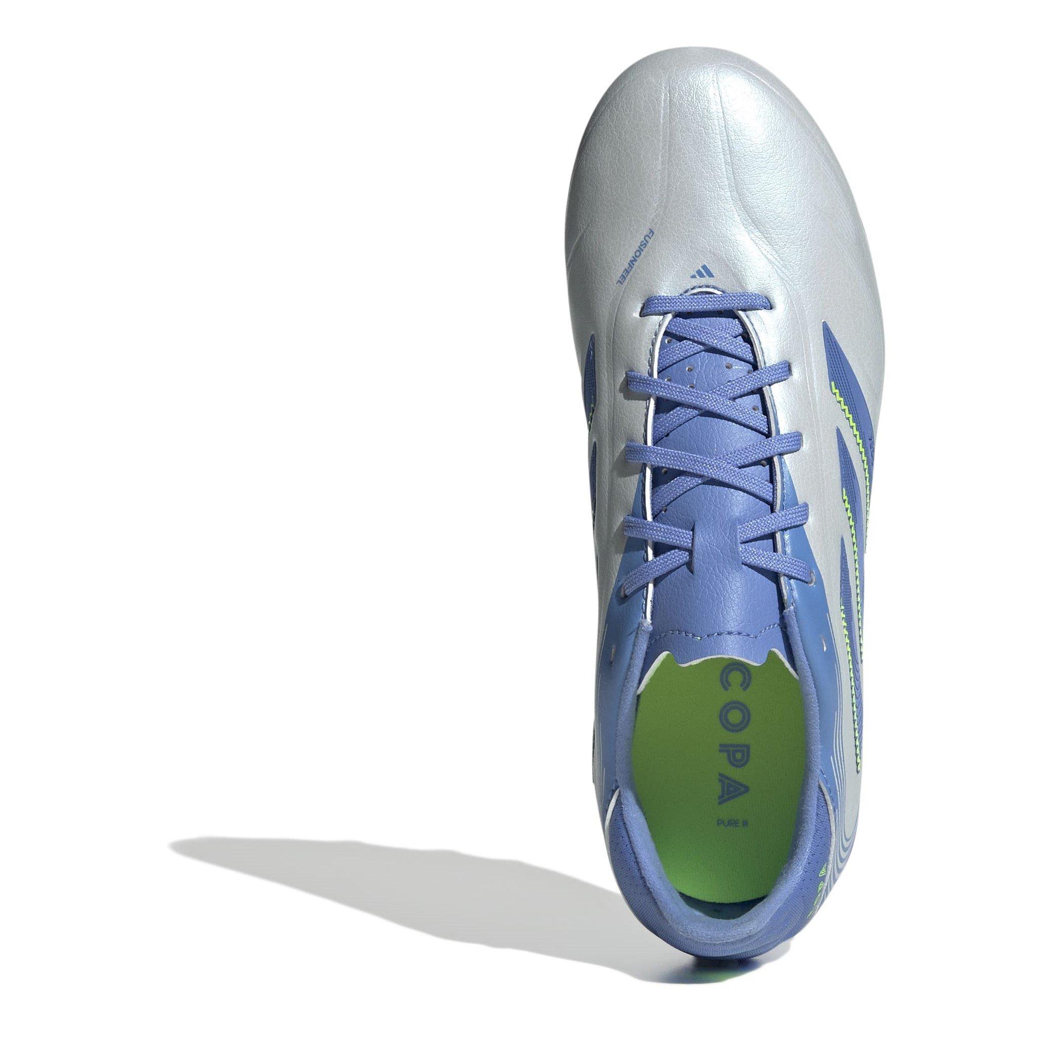 Halo Blue/Lemon - adidas - Kids' Copa League Firm Ground Football Boot - 5