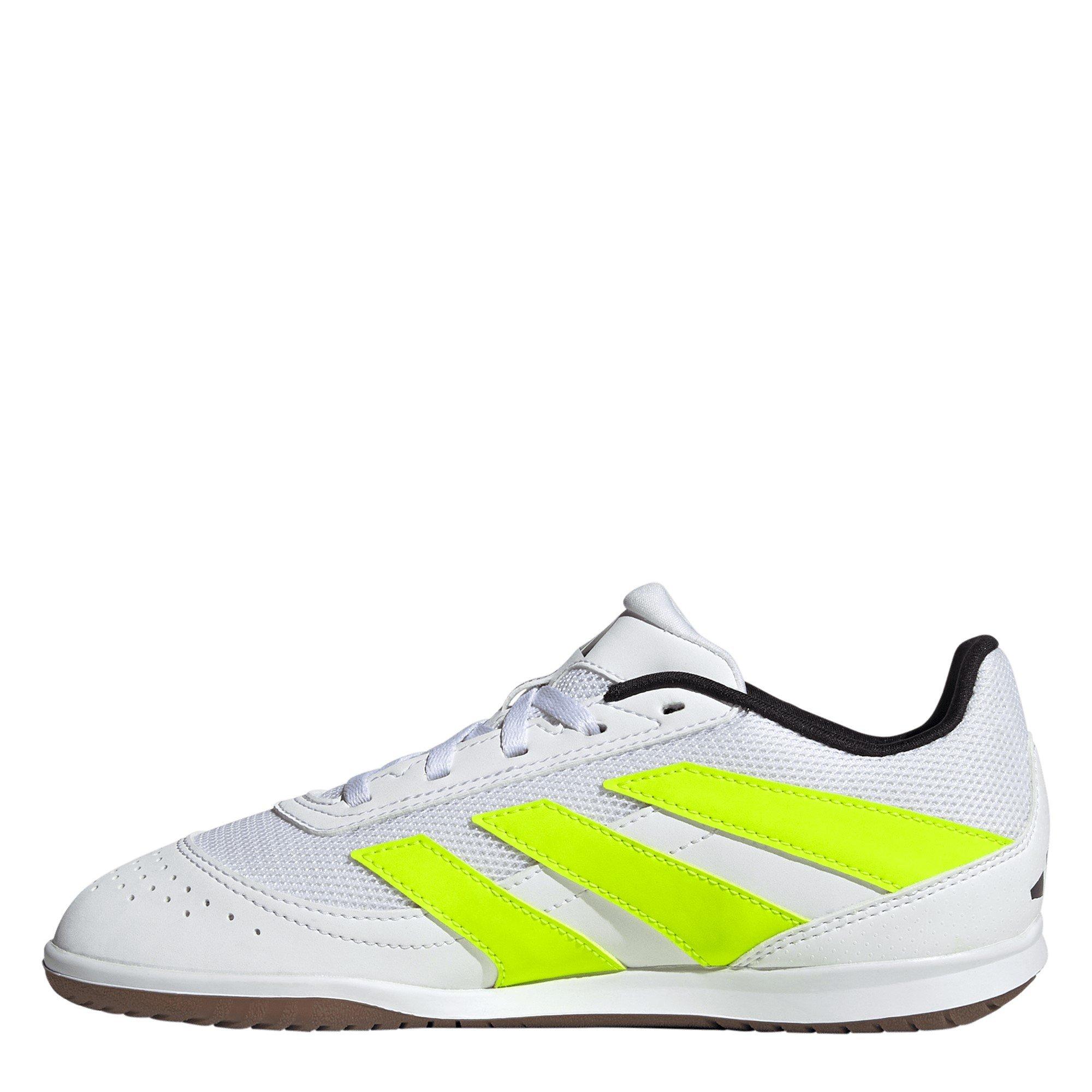 Wht/Lemon/Blk - adidas - Predator Club Sala Juniors Indoor Football Boots - 2