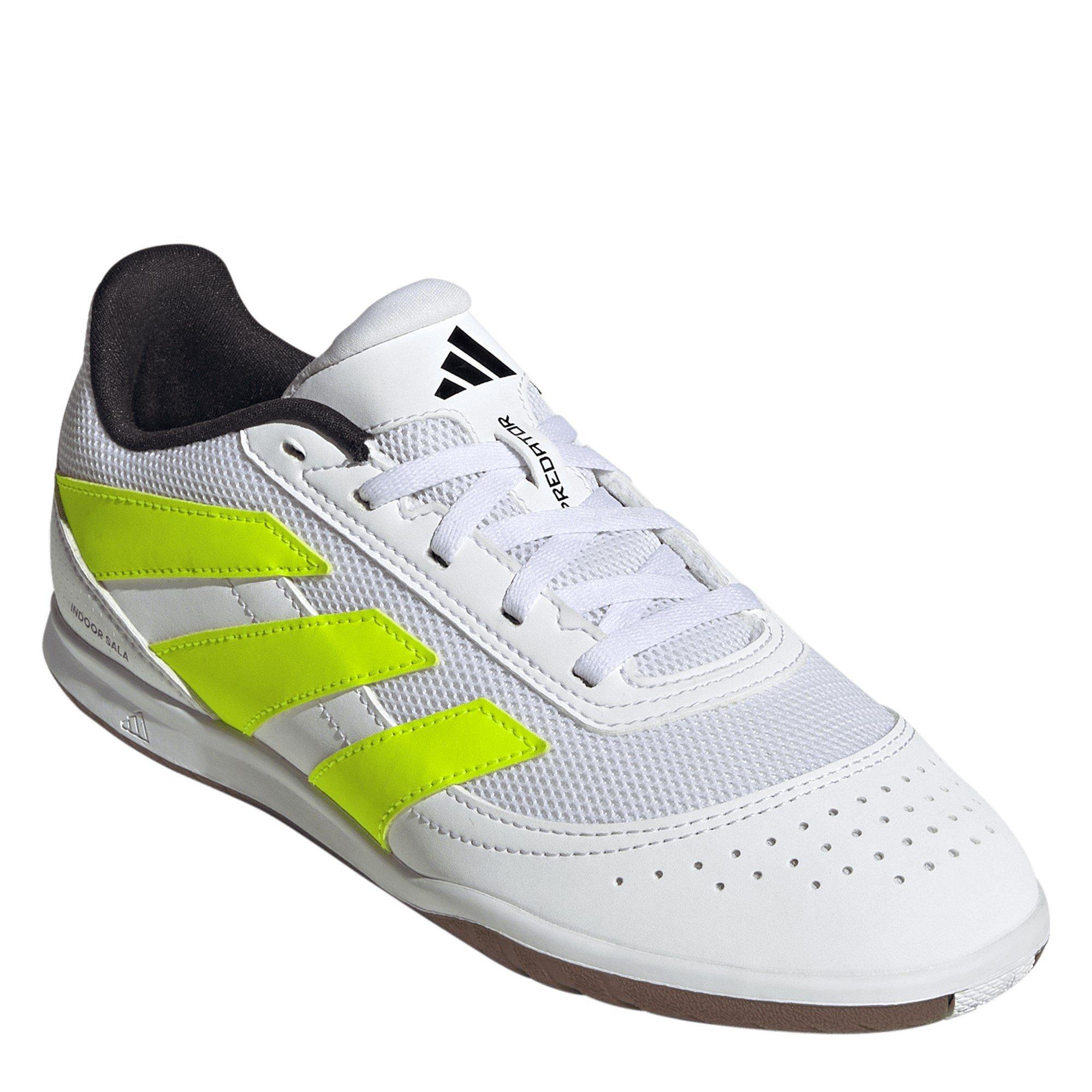 Wht/Lemon/Blk - adidas - Predator Club Sala Juniors Indoor Football Boots - 3