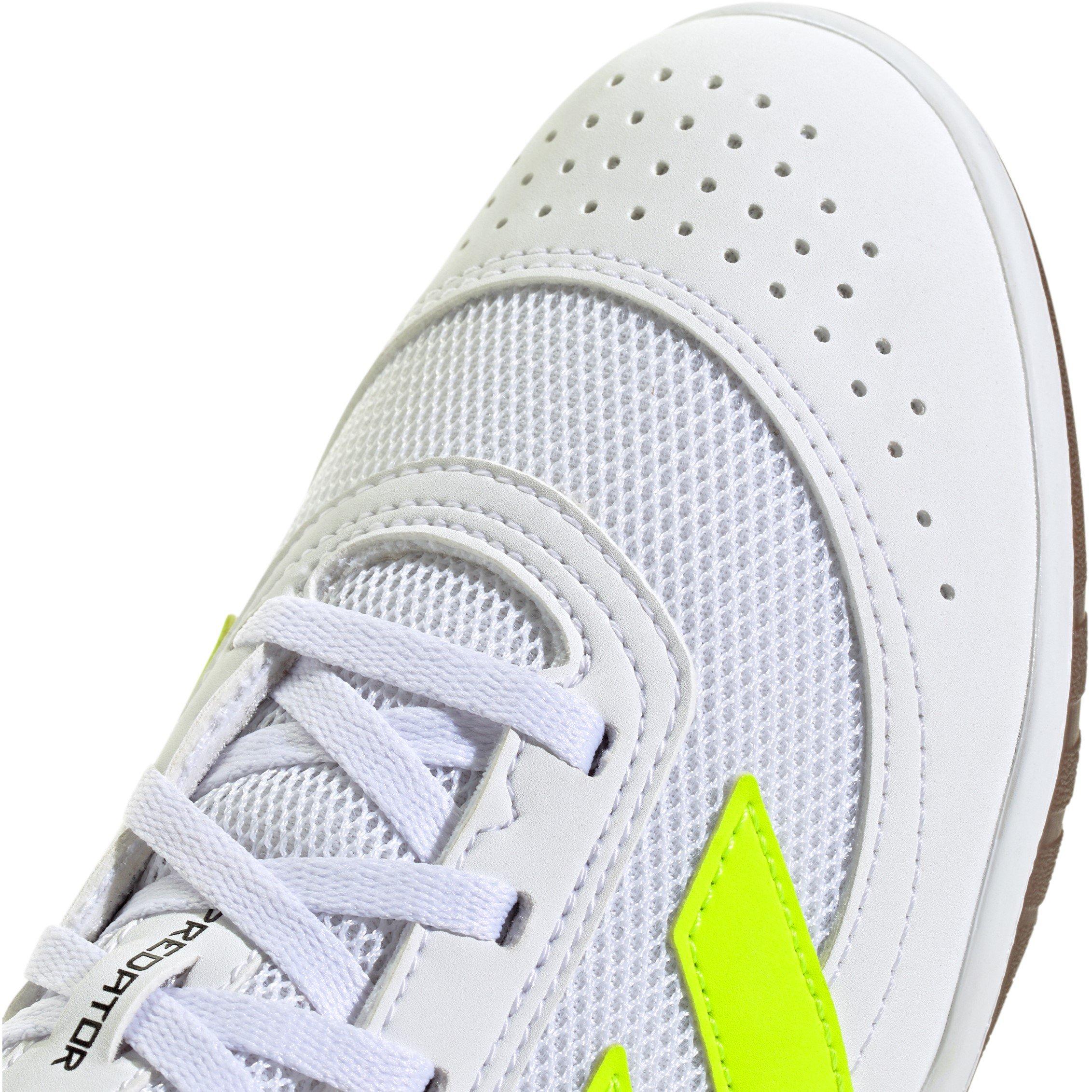 Wht/Lemon/Blk - adidas - Predator Club Sala Juniors Indoor Football Boots - 7