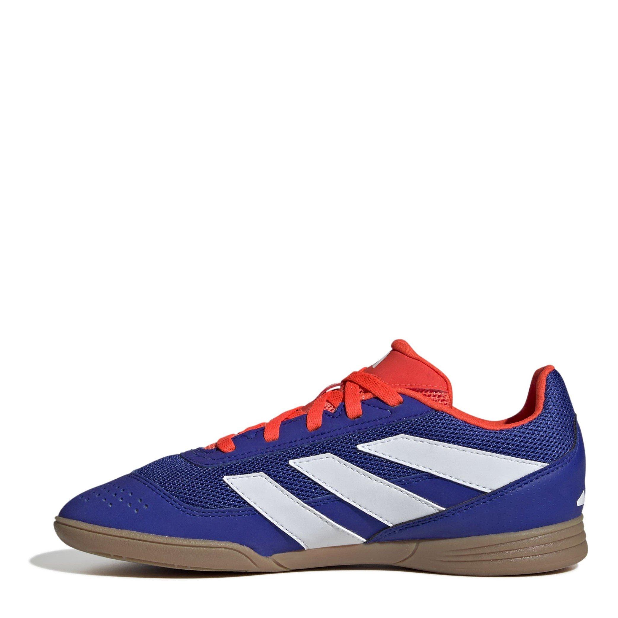 Wht/LucBlue/Red - adidas - Predator Club Sala Juniors Indoor Football Boots - 2