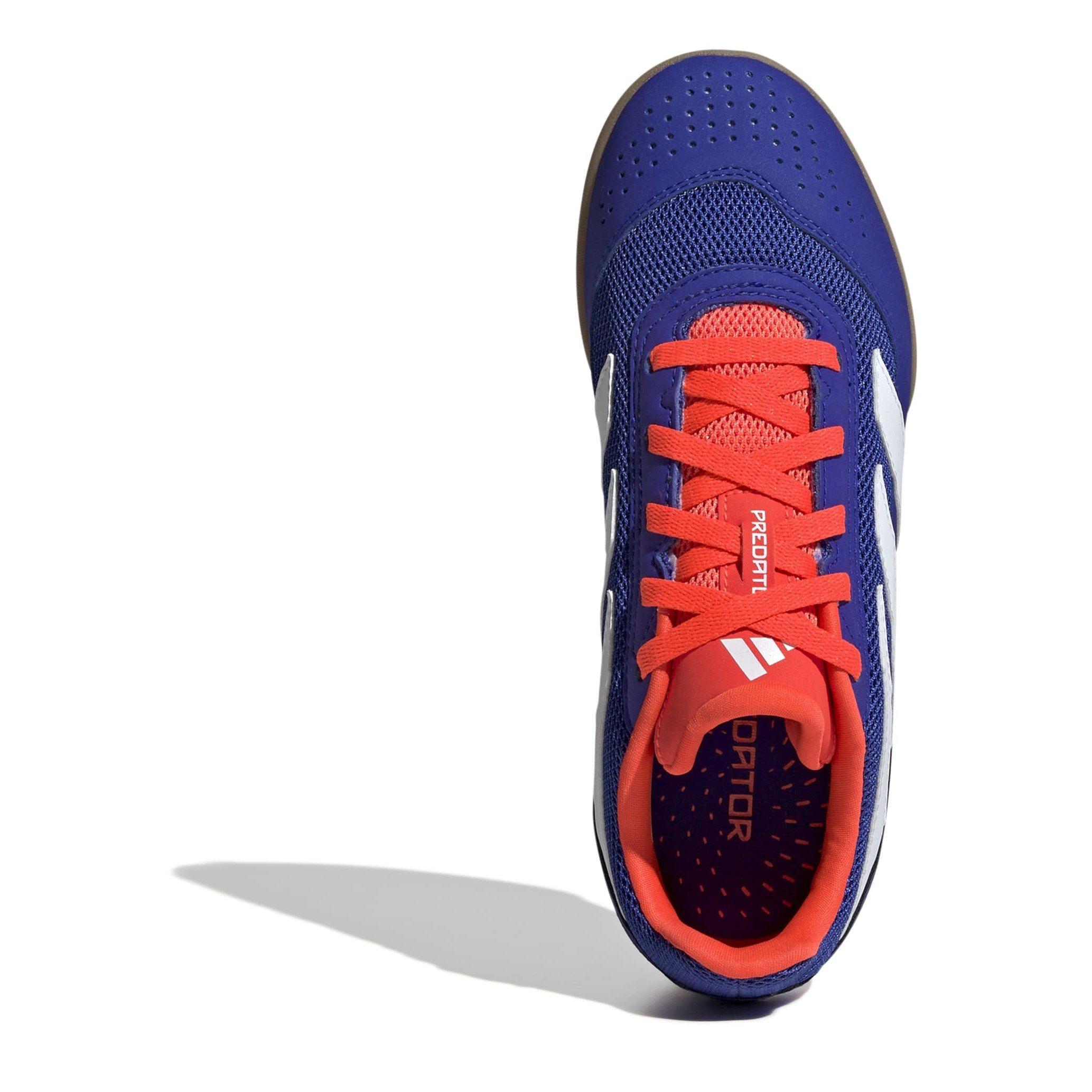 Wht/LucBlue/Red - adidas - Predator Club Sala Juniors Indoor Football Boots - 5