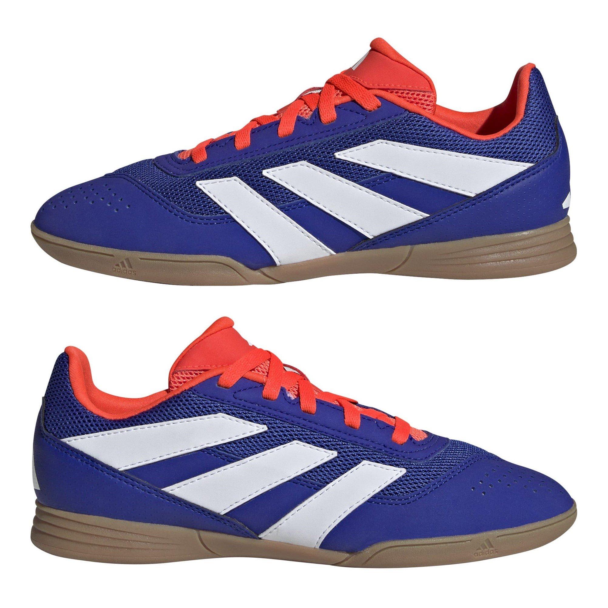 Wht/LucBlue/Red - adidas - Predator Club Sala Juniors Indoor Football Boots - 9