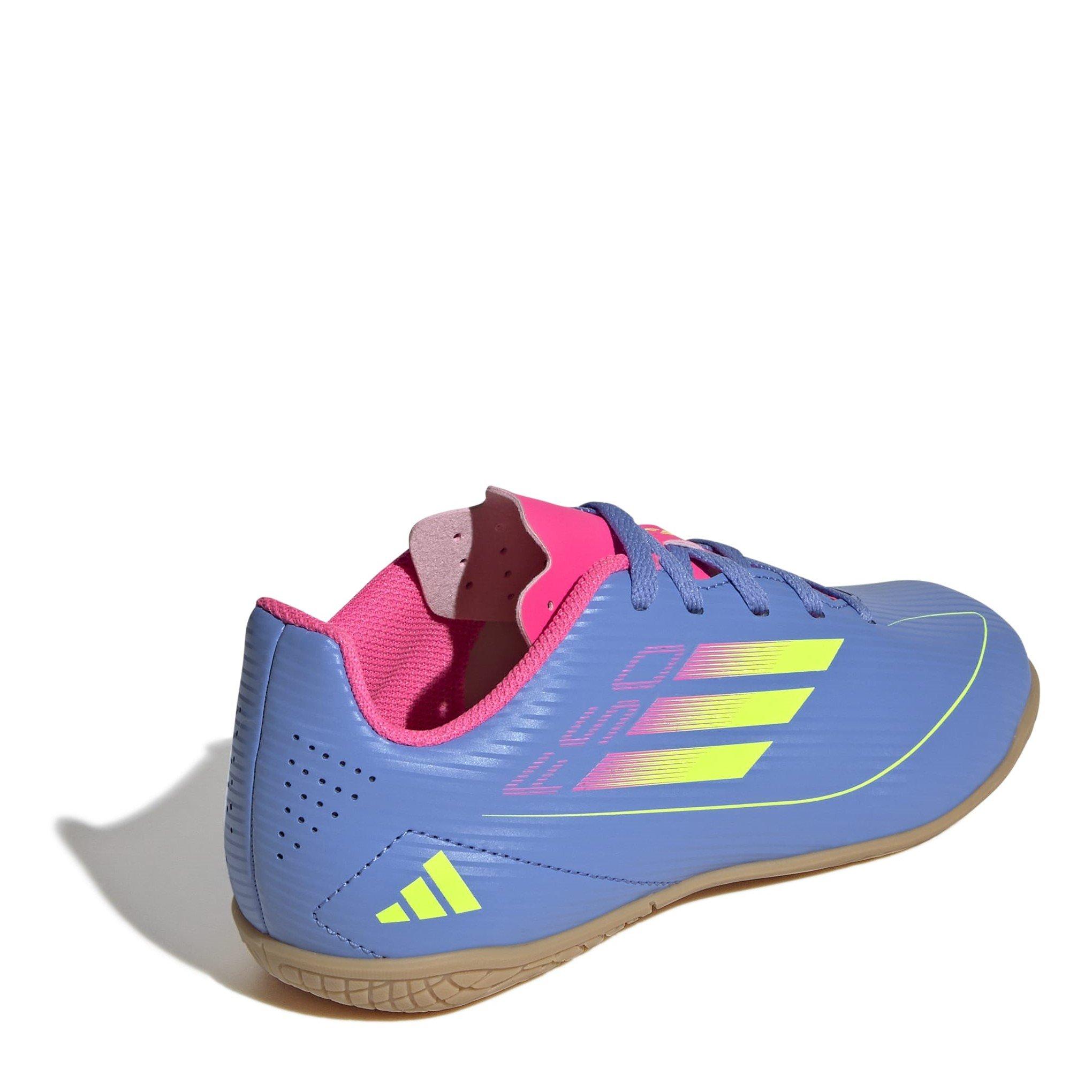 Blue/Lemon/Pink - adidas - F50 Club Juniors Indoor Football Boots - 4