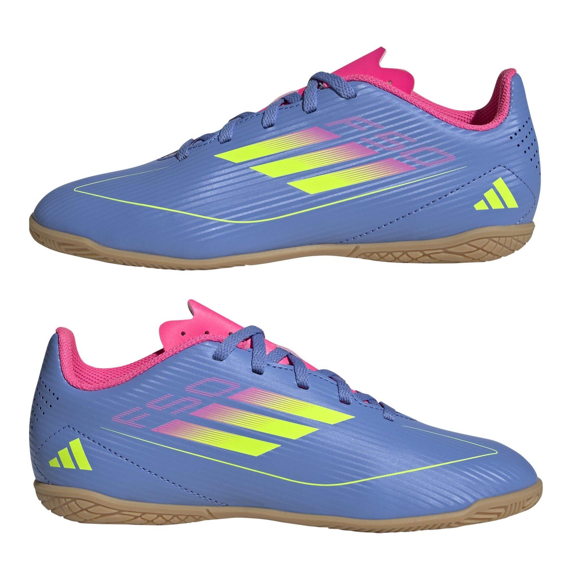 Blue/Lemon/Pink - adidas - F50 Club Juniors Indoor Football Boots - 9