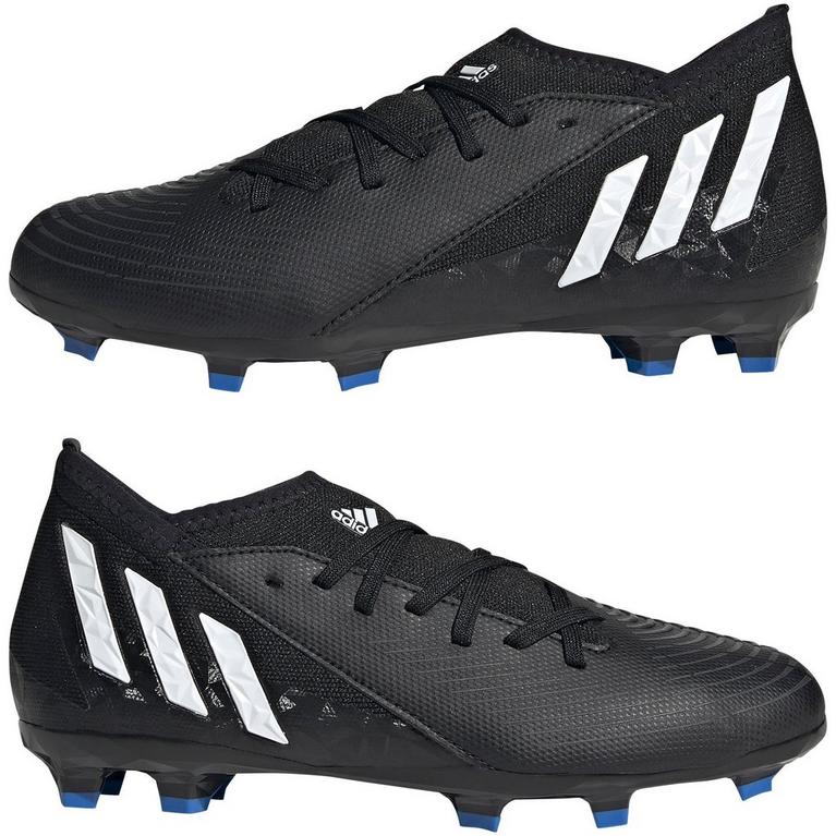 Negro/Blanco - adidas - Predator .3 Childrens FG Football Boots - 9
