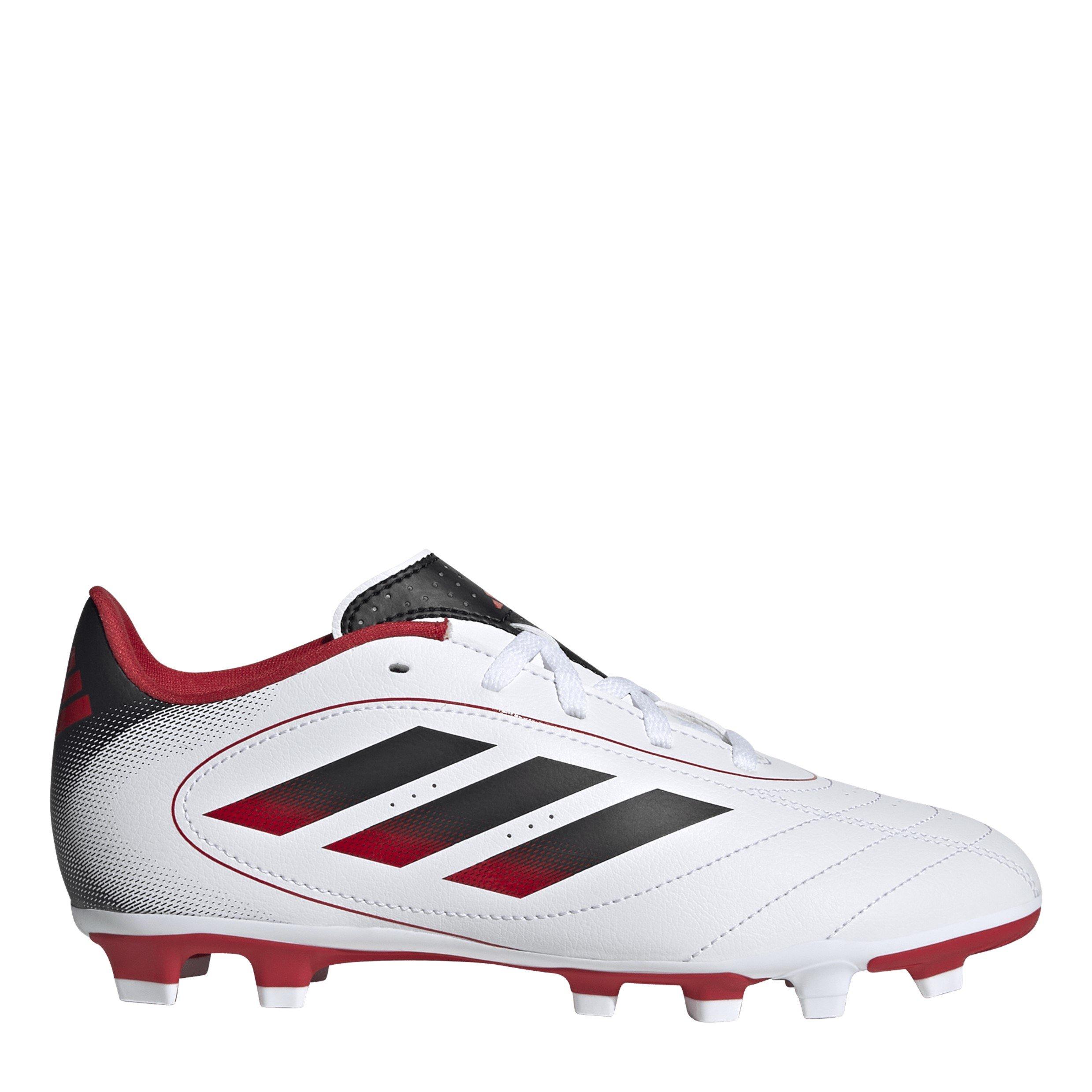 Adidas Boys Goletto Viii Firm Ground Football Boots Kids - White/Black - C13 (31.5)