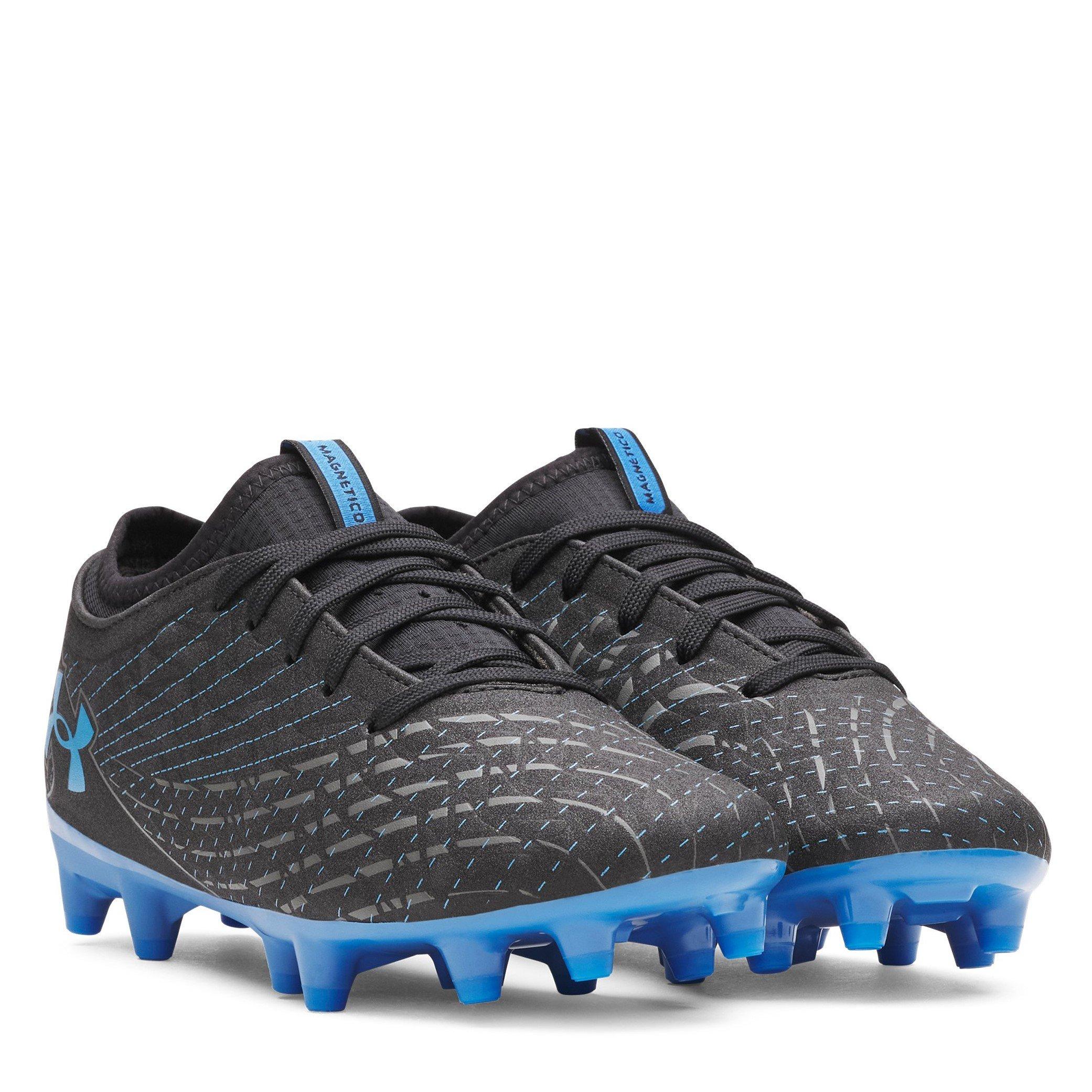 Black/Blue - Under Armour - Magnetico Club Juniors Firm Ground Football Boots - 5
