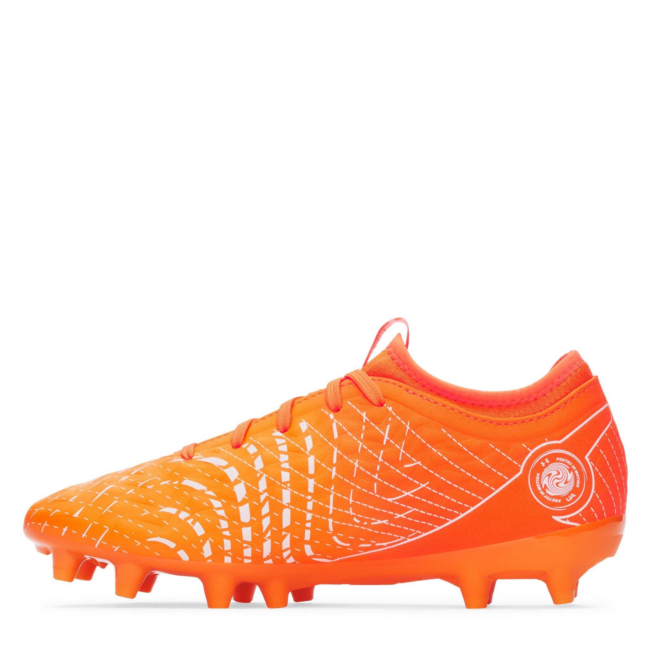 Orange/White - Under Armour - Magnetico Club Juniors Firm Ground Football Boots - 2