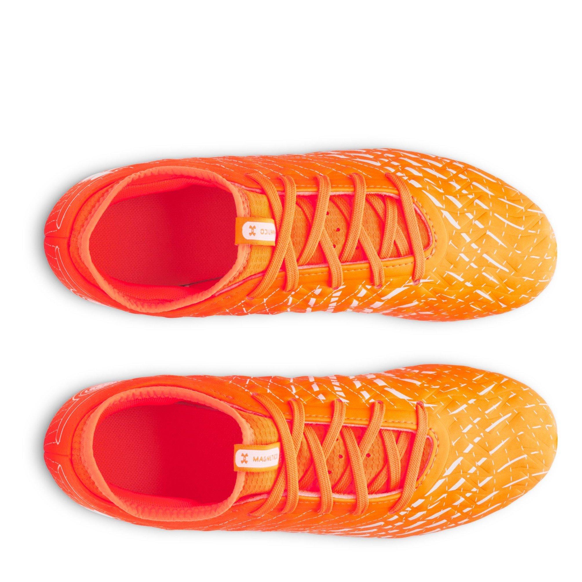 Orange/White - Under Armour - Magnetico Club Juniors Firm Ground Football Boots - 4