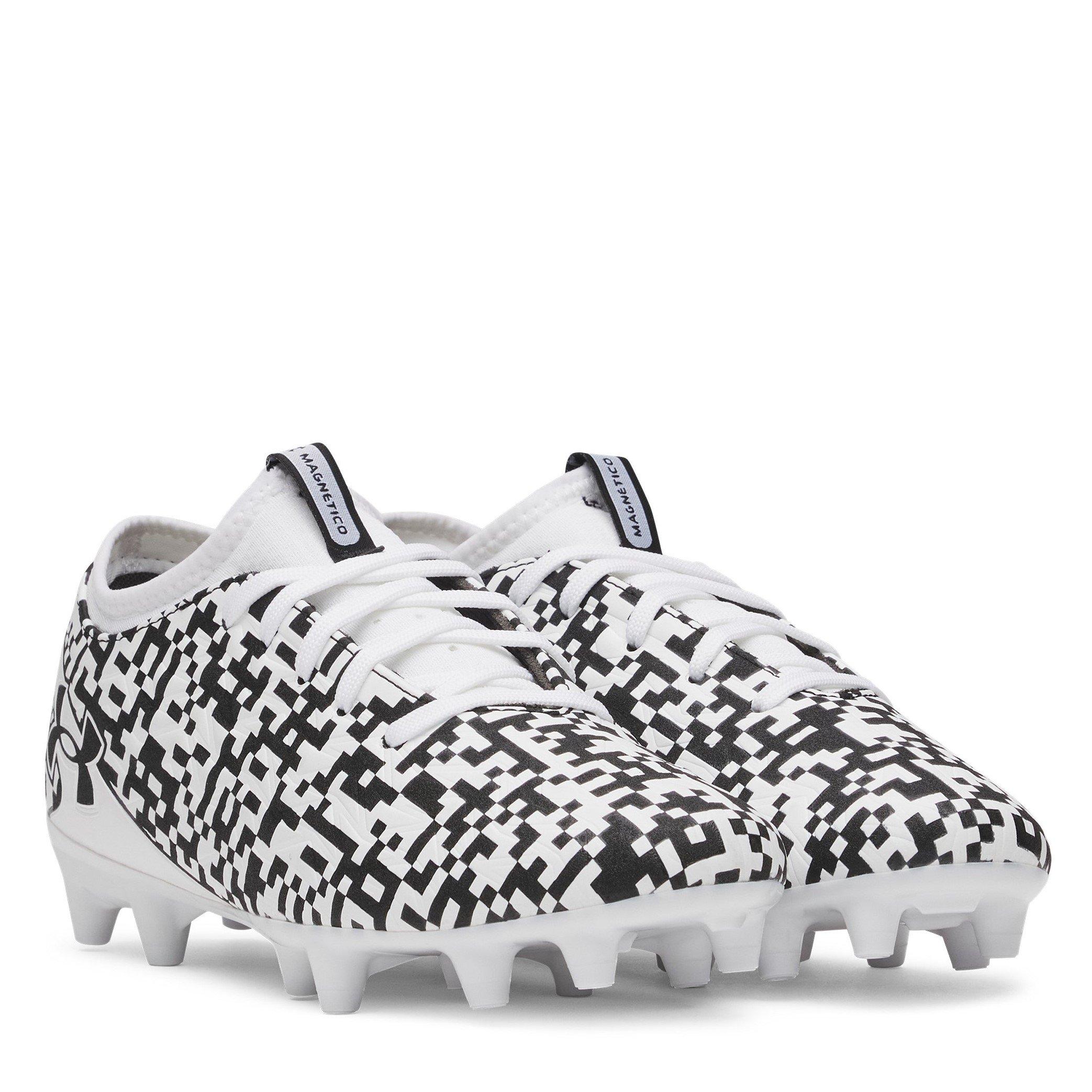 Black/White - Under Armour - Magnetico Club Juniors Firm Ground Football Boots - 5