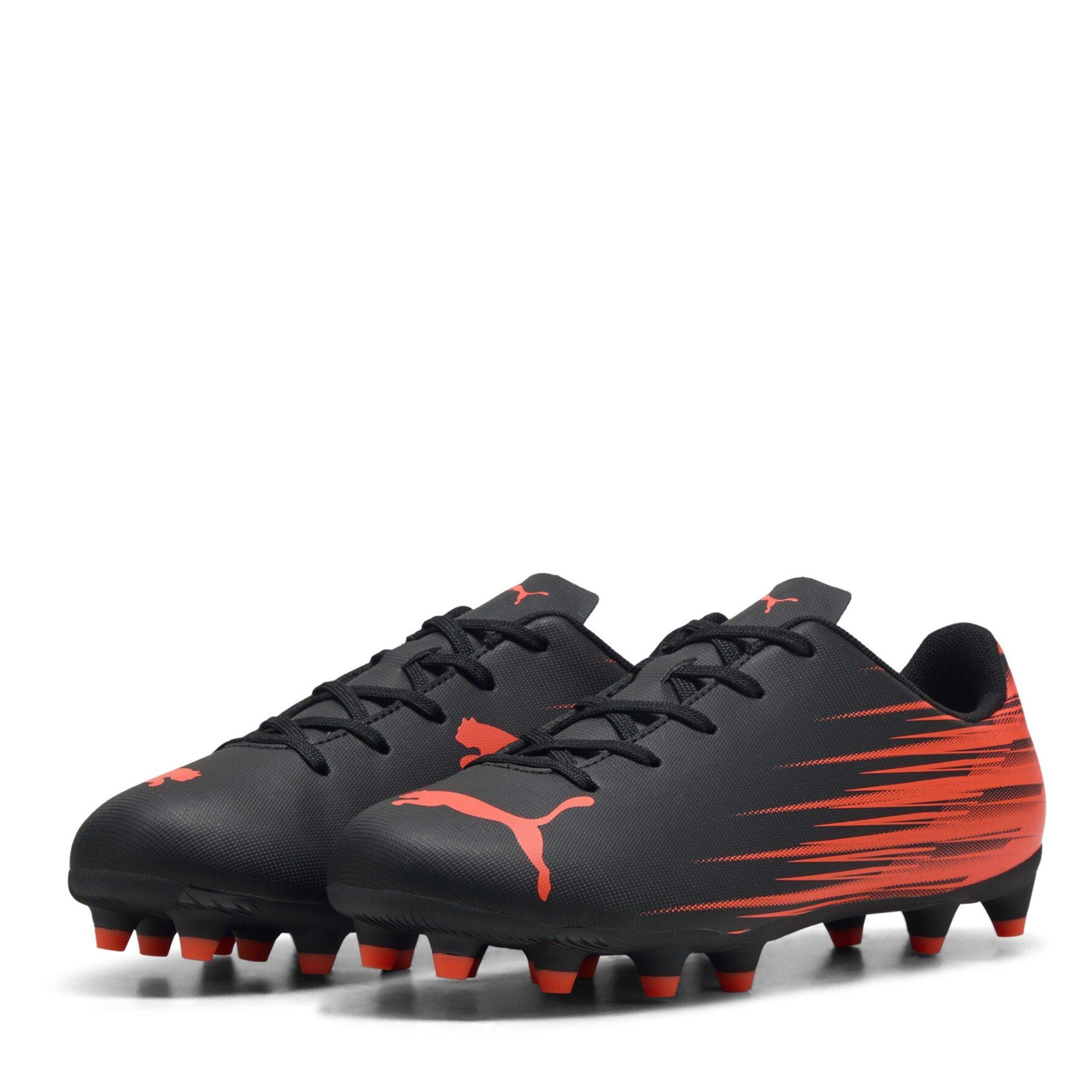 Black/Glow Red - Puma - Attacanto II Junior Firm Ground Boots - 1