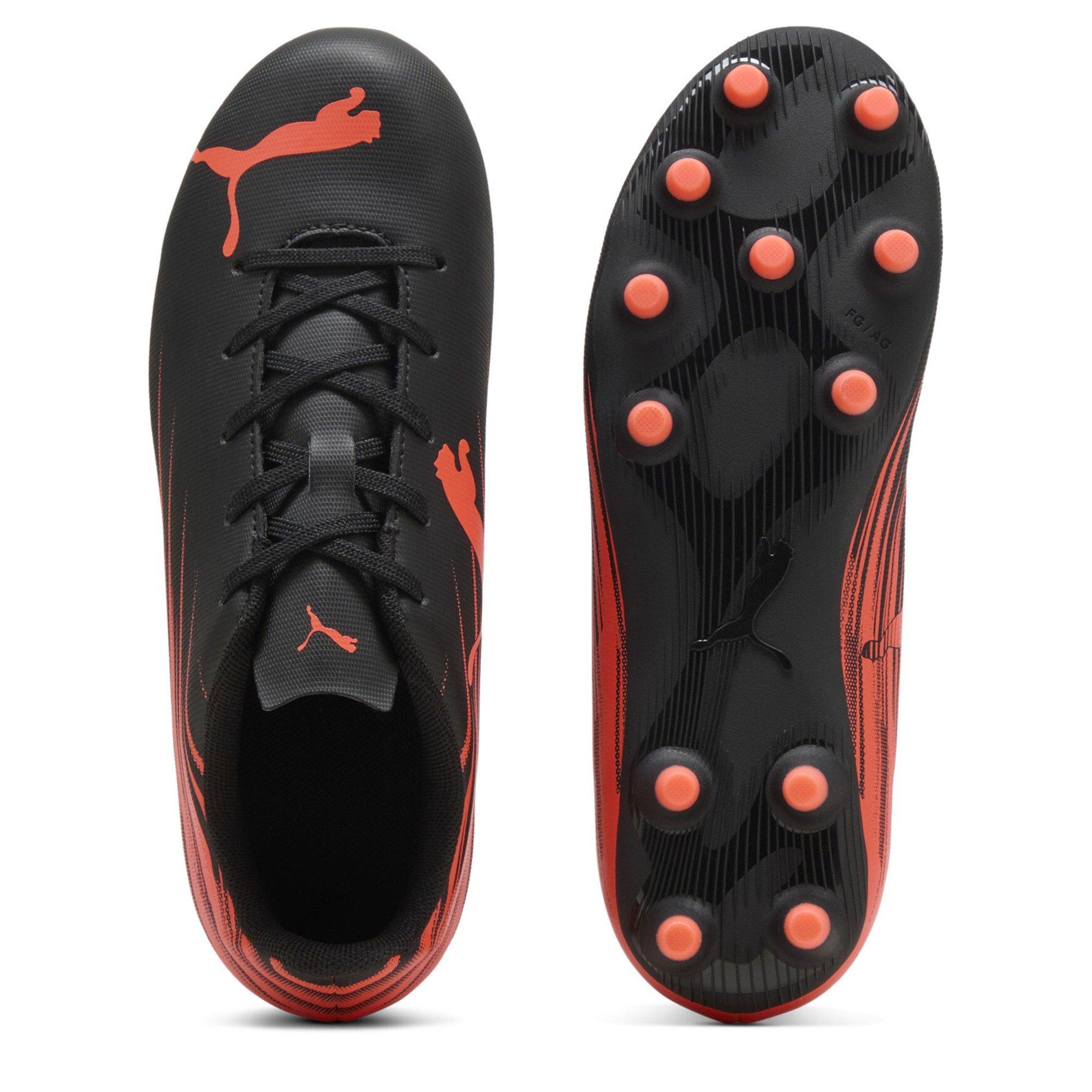 Black/Glow Red - Puma - Attacanto II Junior Firm Ground Boots - 3