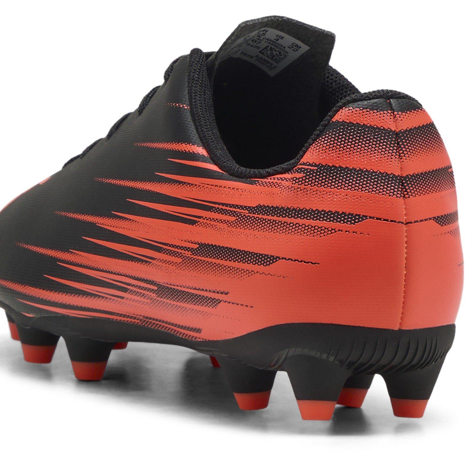 Black/Glow Red - Puma - Attacanto II Junior Firm Ground Boots - 5