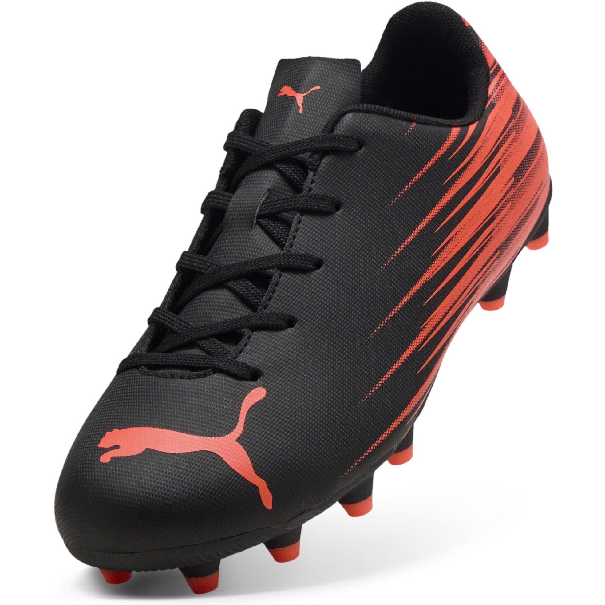 Black/Glow Red - Puma - Attacanto II Junior Firm Ground Boots - 6