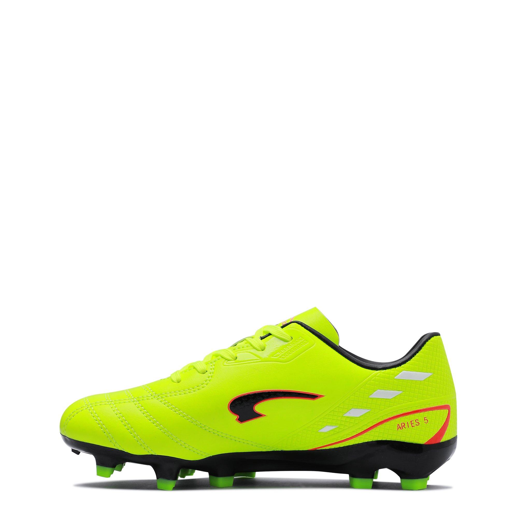 N.Grn/Blk - Kronos - Aries 5 Junior Firm Ground Football Boots - 2