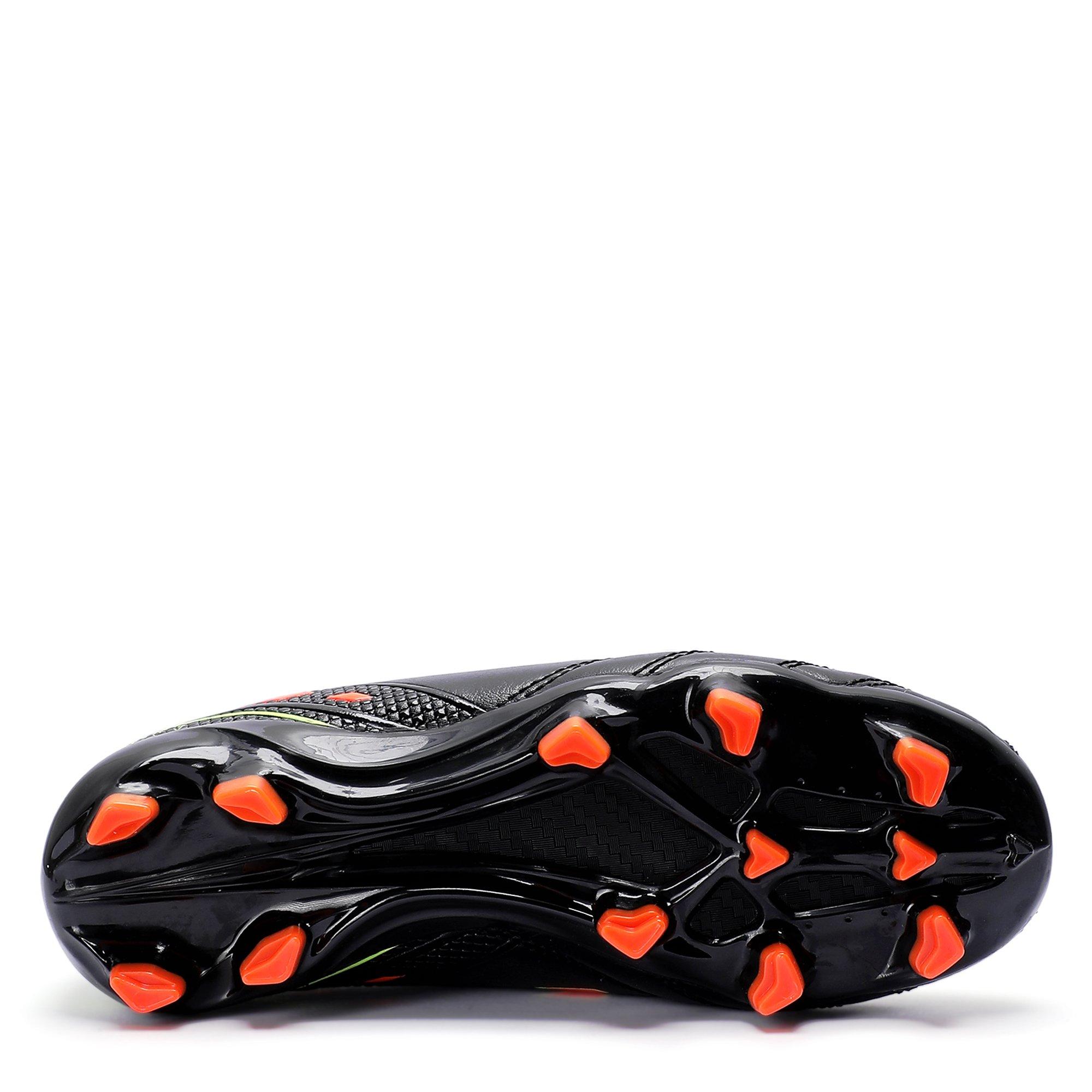 Blk/Org - Kronos - Aries 5 Junior Firm Ground Football Boots - 4