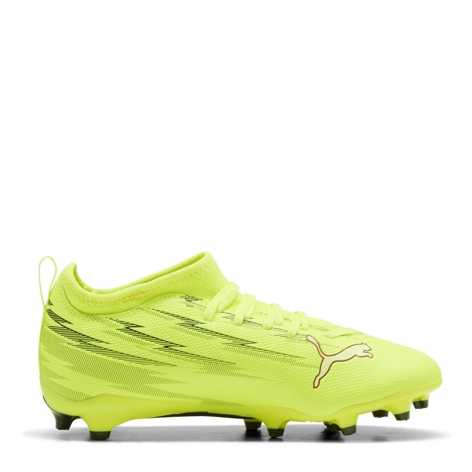 Yellow/Black - Puma - Kids PUMA Ultra 5 Match Firm Ground Football Boots - 4