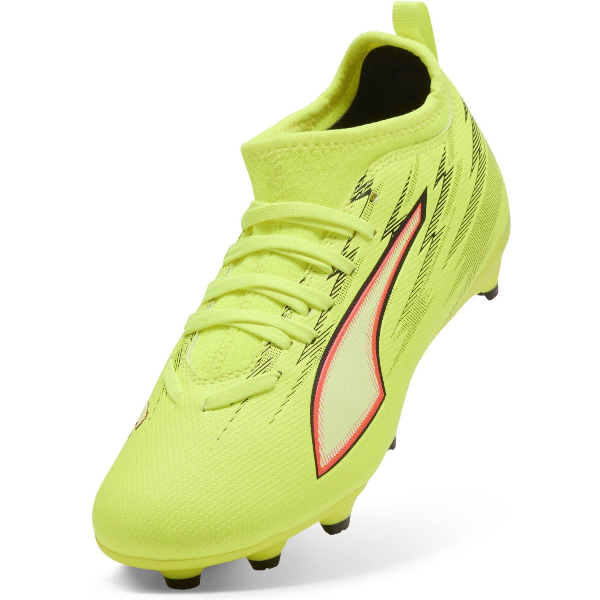Yellow/Black - Puma - Kids PUMA Ultra 5 Match Firm Ground Football Boots - 6