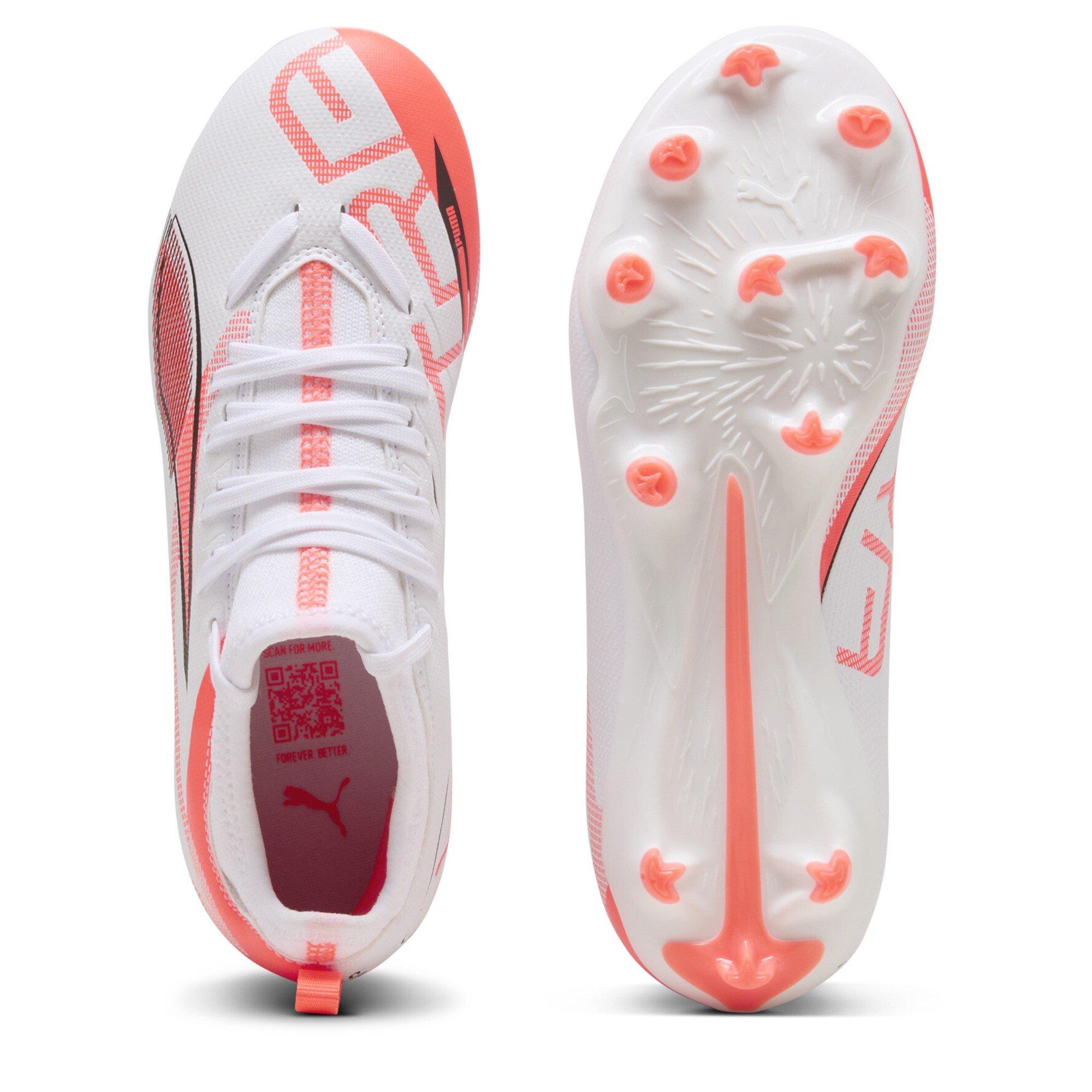 White/Red - Puma - Kids PUMA Ultra 5 Match Firm Ground Football Boots - 3