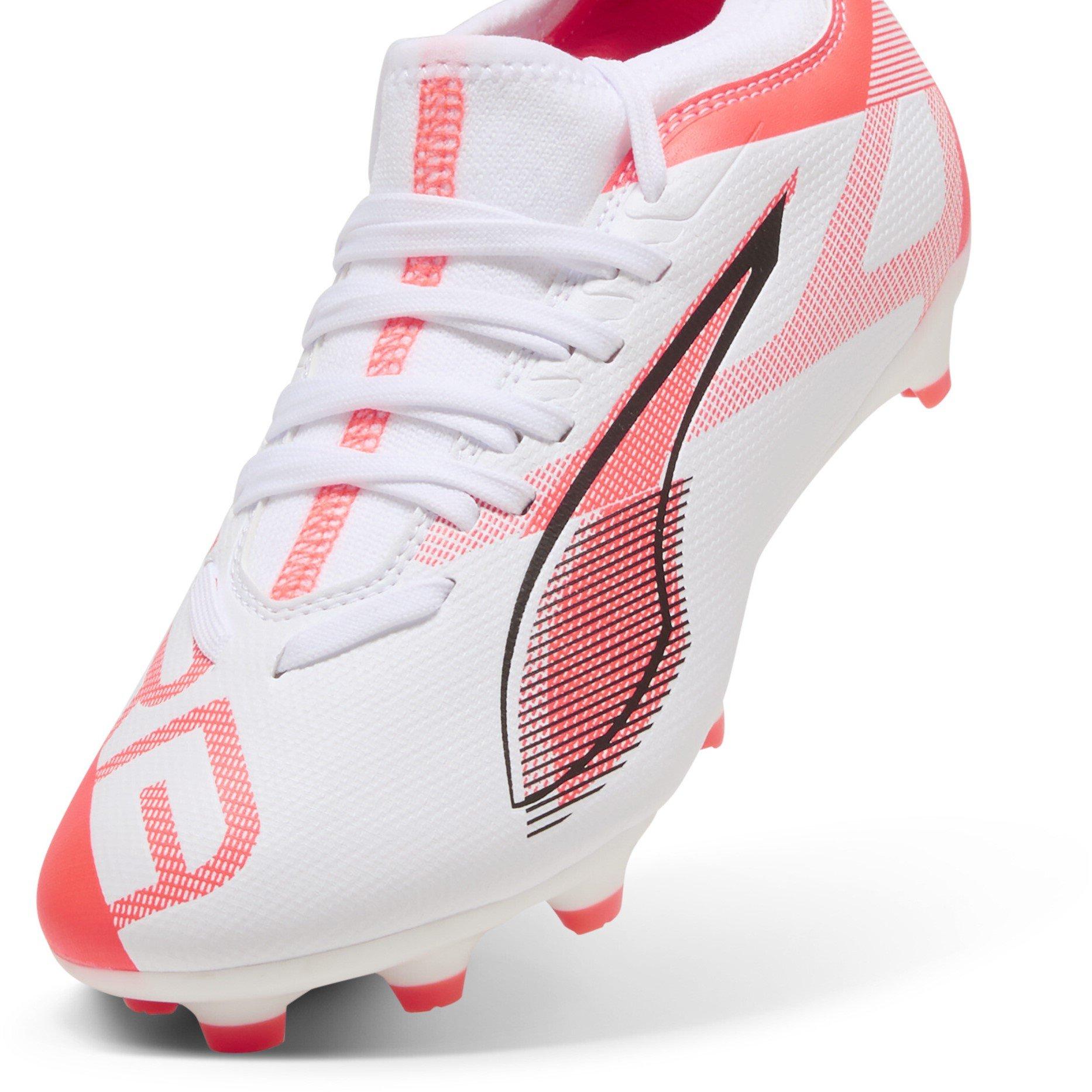 White/Red - Puma - Kids PUMA Ultra 5 Match Firm Ground Football Boots - 6