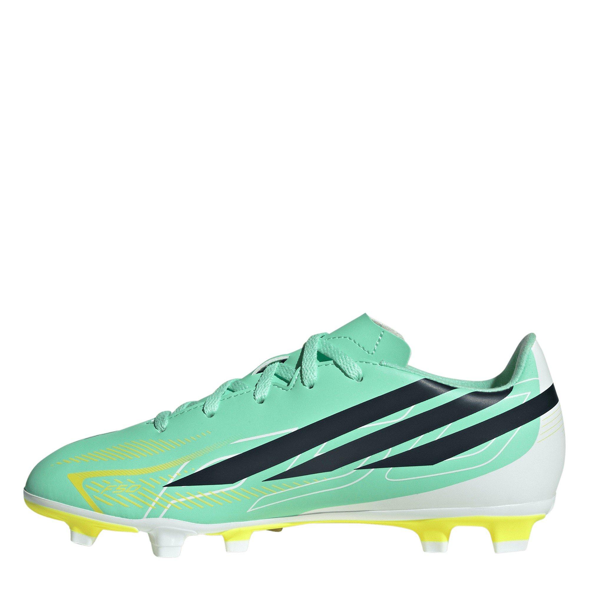 Mint/Navy/Lemon - adidas - F50 Hyperfast Club Firm Ground Junior Boots - 2