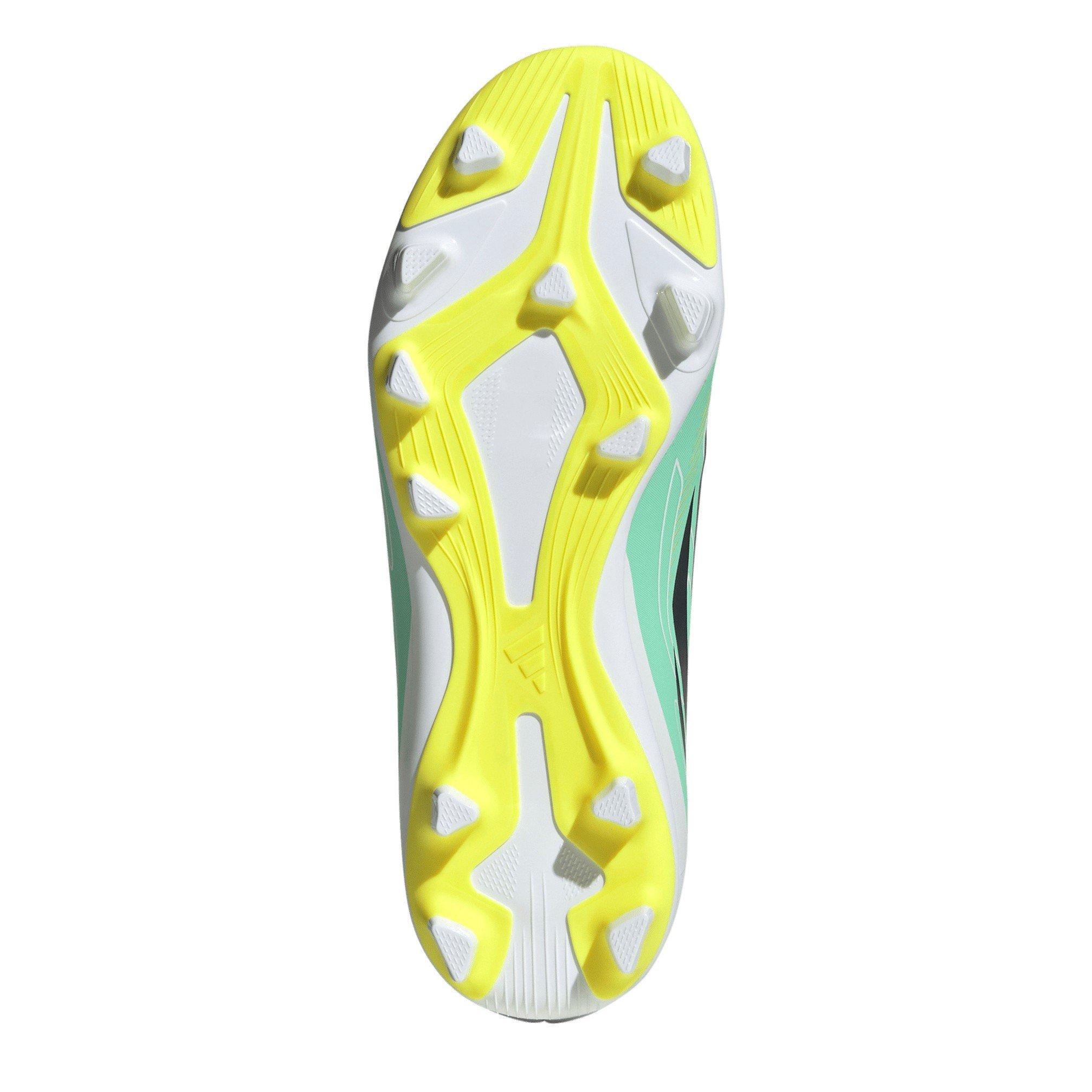 Mint/Navy/Lemon - adidas - F50 Hyperfast Club Firm Ground Junior Boots - 6