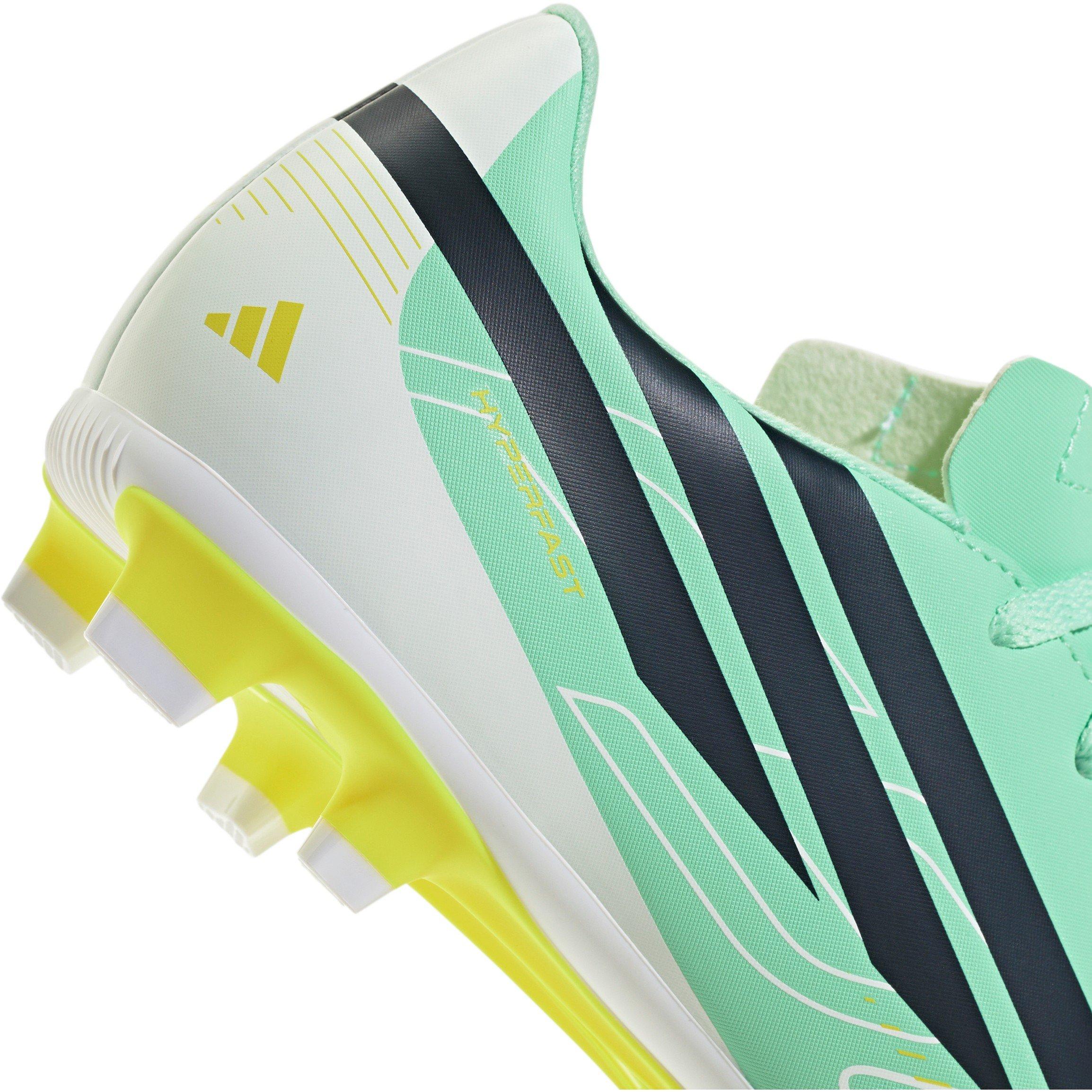 Mint/Navy/Lemon - adidas - F50 Hyperfast Club Firm Ground Junior Boots - 8
