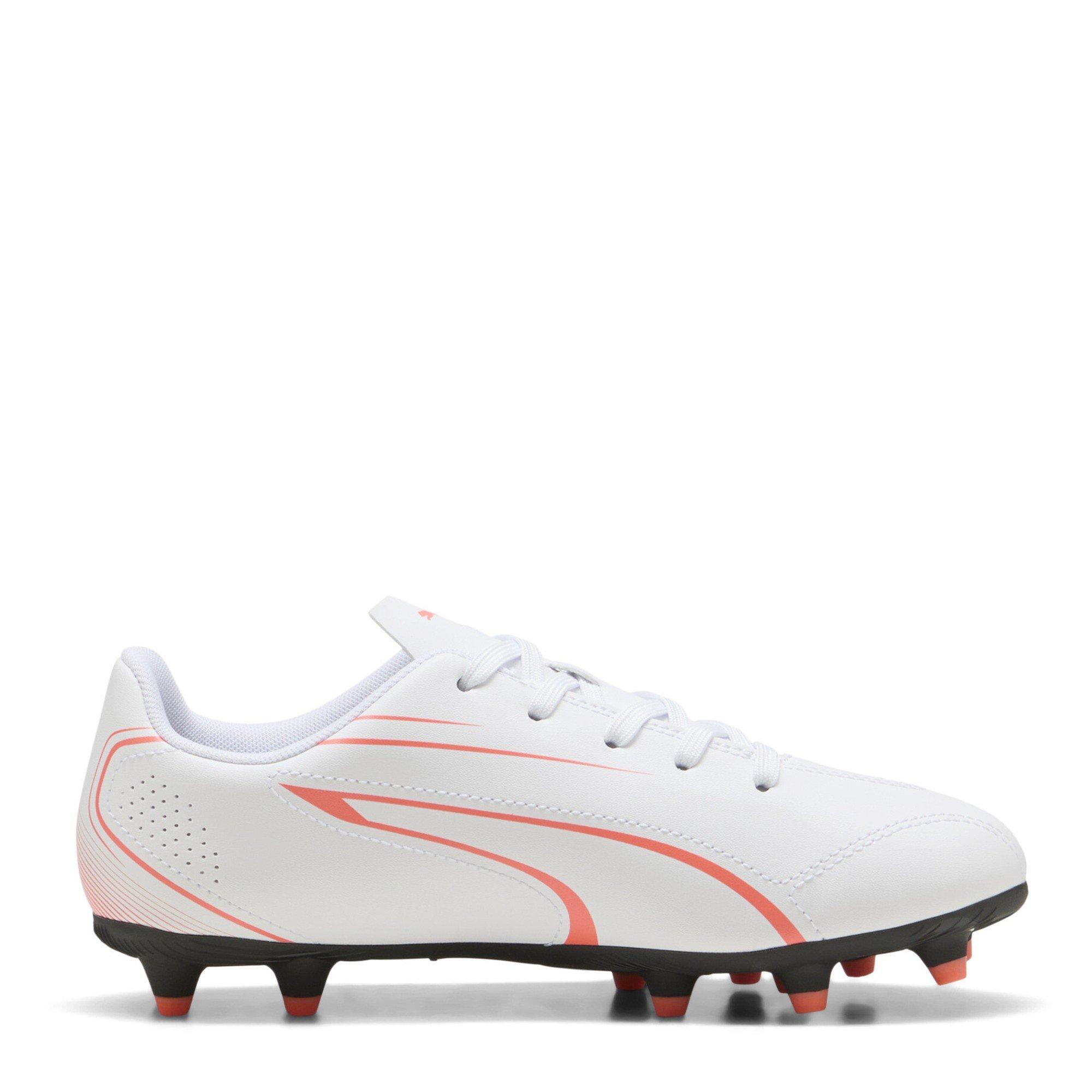 White-Glw Red - Puma - Puma Vitoria Fg/Ag Jr Firm Ground Football Boots Unisex Kids - 4