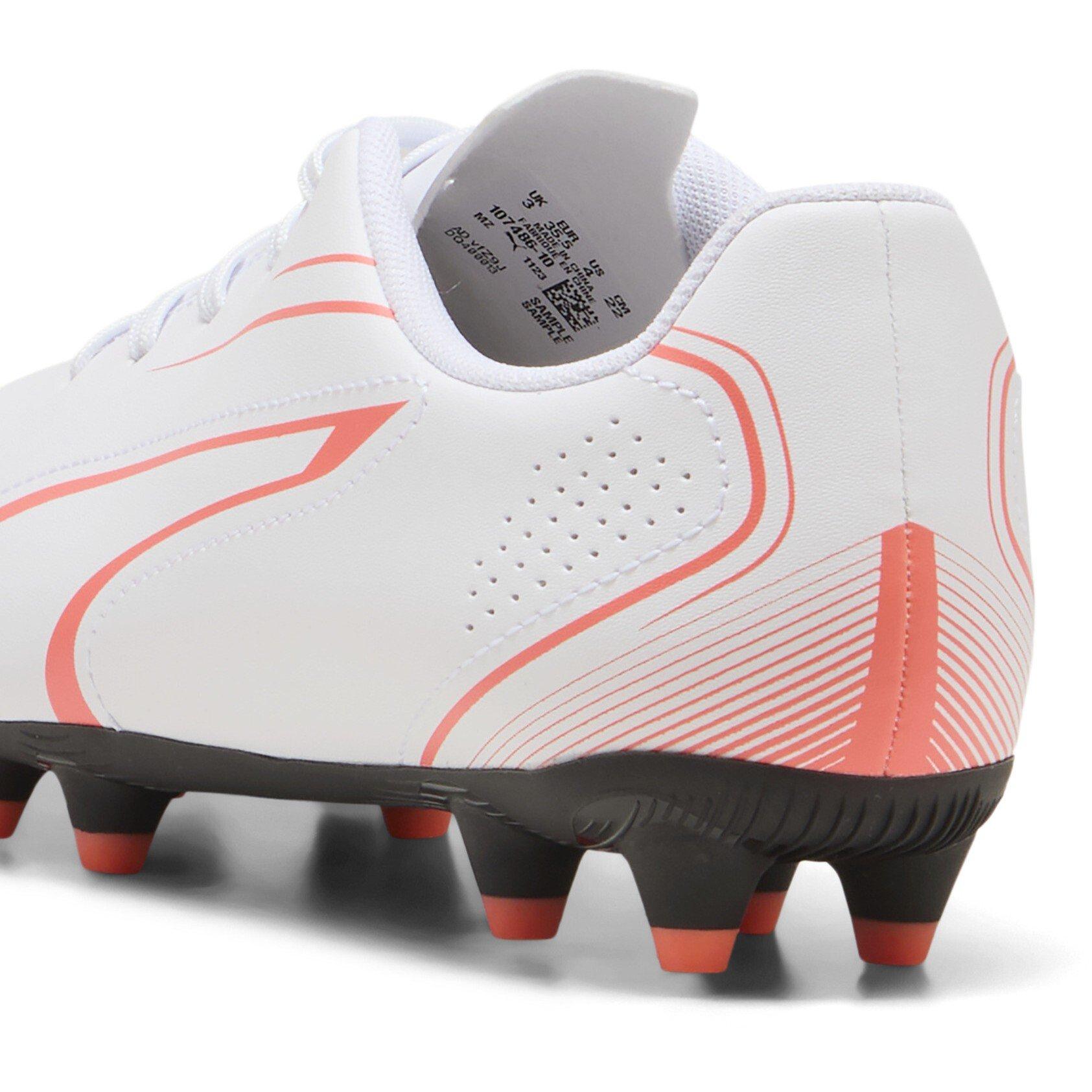 White-Glw Red - Puma - Puma Vitoria Fg/Ag Jr Firm Ground Football Boots Unisex Kids - 5
