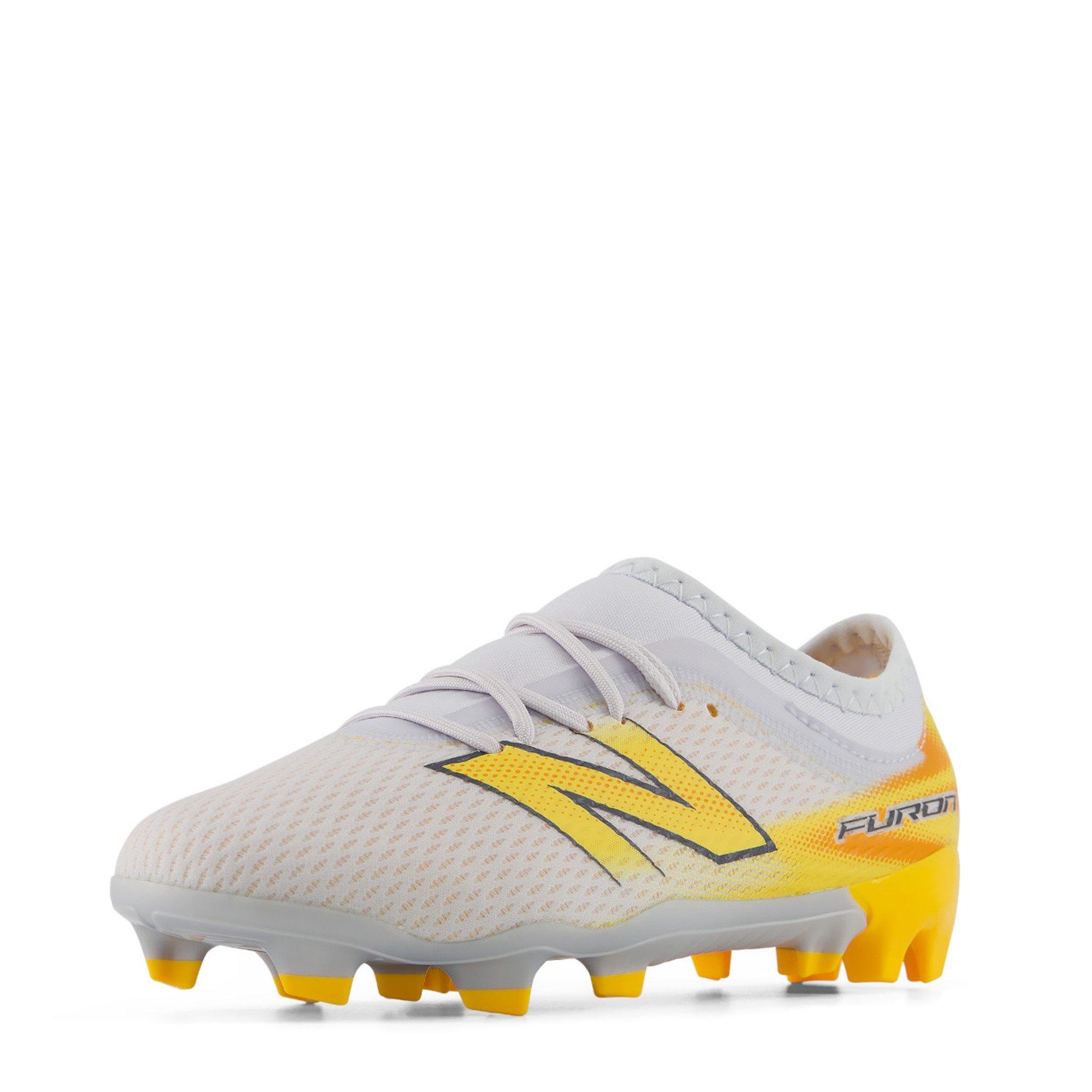 Bijelo/narančasto - New Balance - Unisex Kids' Furon .3 Firm Ground Football Boots - 2