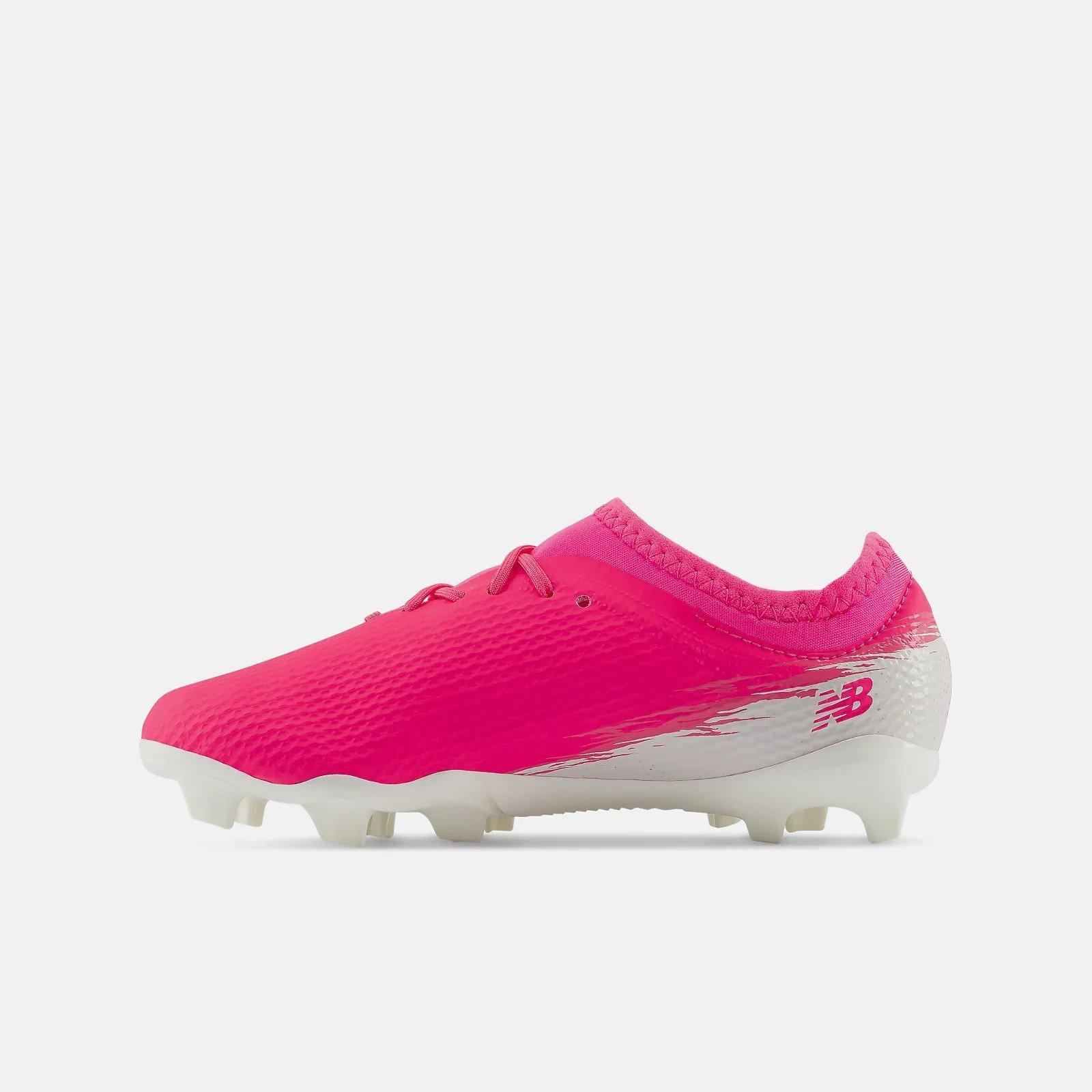 Pink/White - New Balance - Unisex Kids' Furon .3 Firm Ground Football Boots - 3
