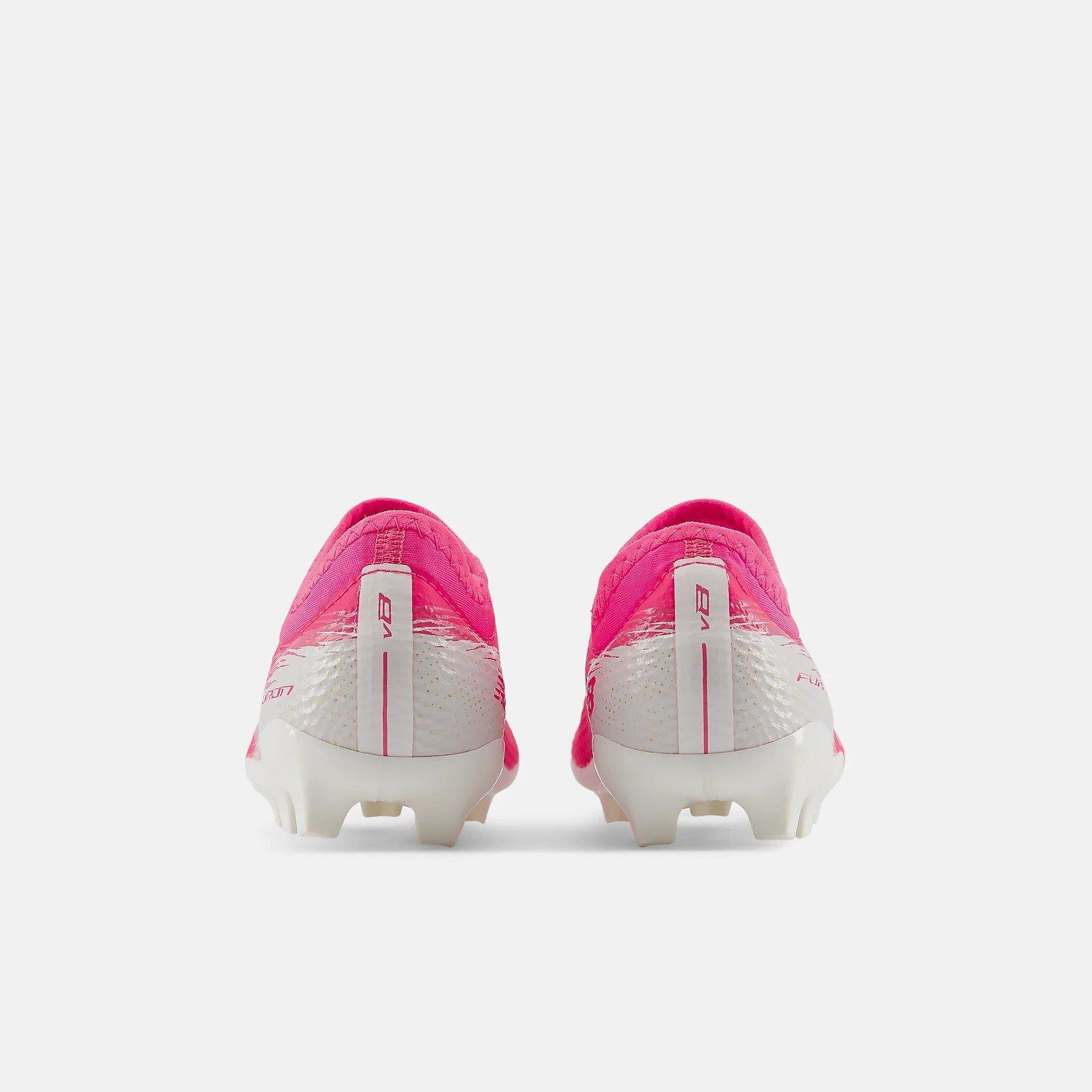 Pink/White - New Balance - Unisex Kids' Furon .3 Firm Ground Football Boots - 4