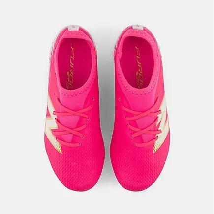 Pink/White - New Balance - Unisex Kids' Furon .3 Firm Ground Football Boots - 5